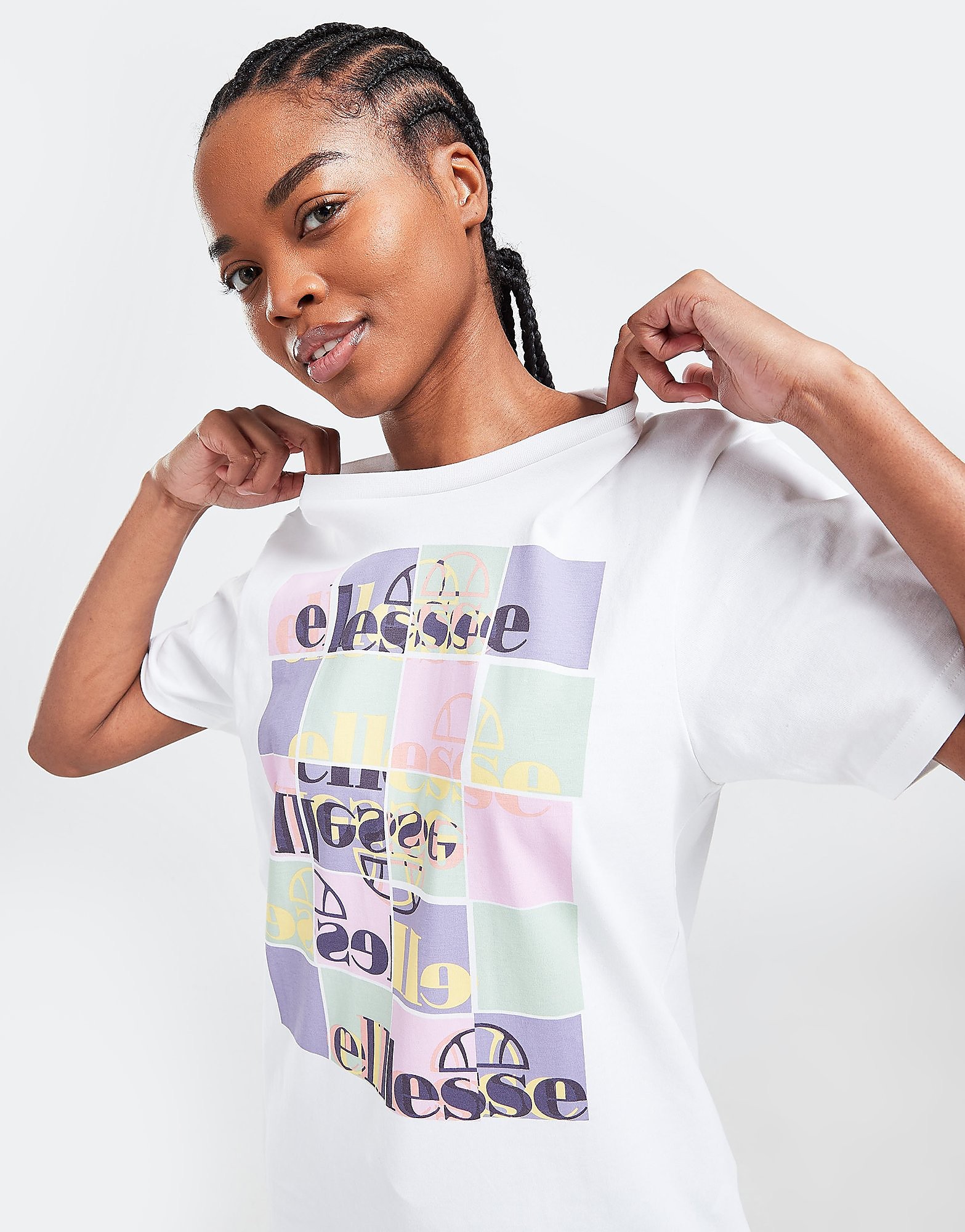 

Ellesse Multi Square T-Shirt - White - Womens, White
