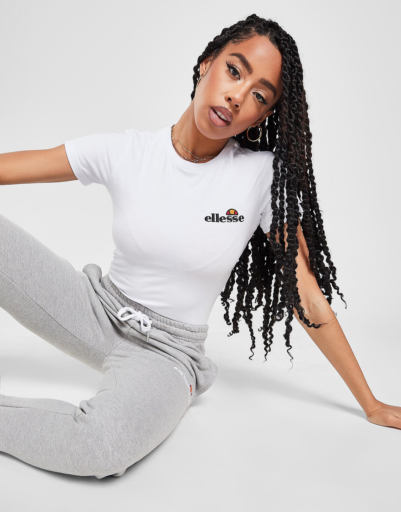 

Ellesse Core Slim Crop T-Shirt - White - Womens, White