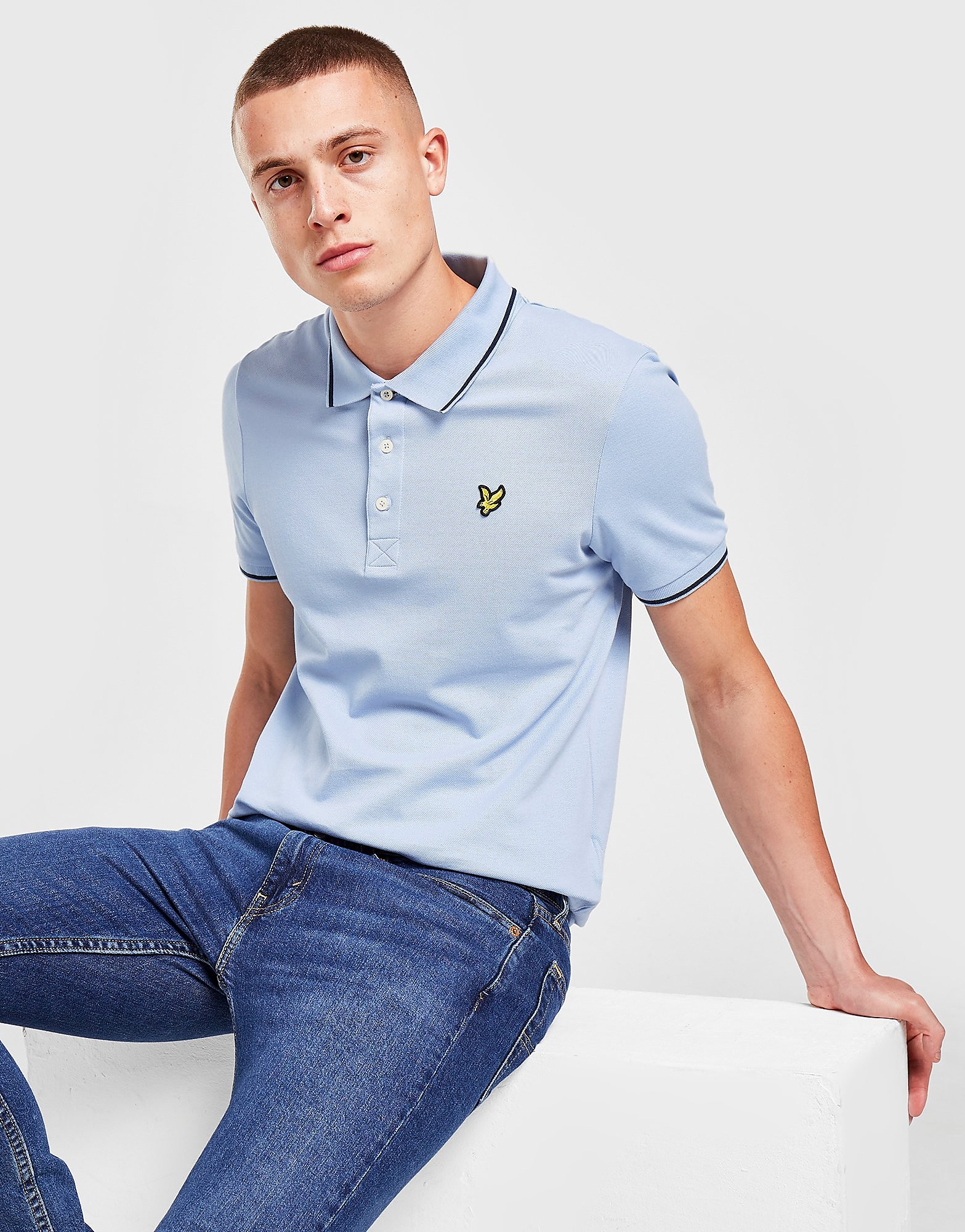 

Lyle & Scott Tipped Polo Shirt - Blue - Mens, Blue