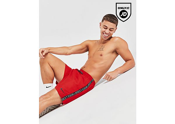 Nike Tape Swim Shorts, Red
