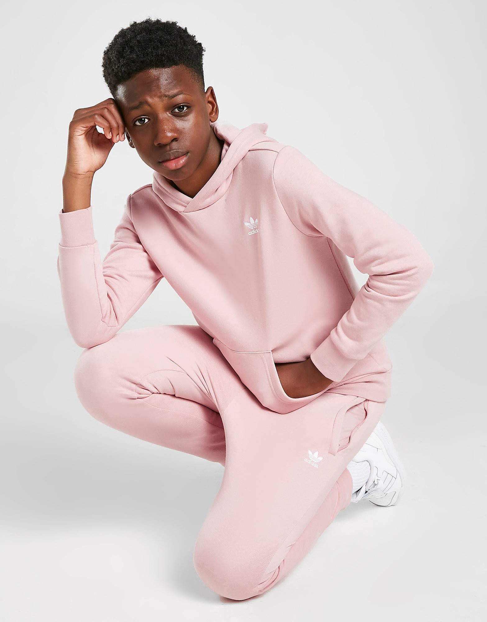 

adidas Originals Trefoil Essential Hoodie Junior - Wonder Mauve - Kids, Wonder Mauve