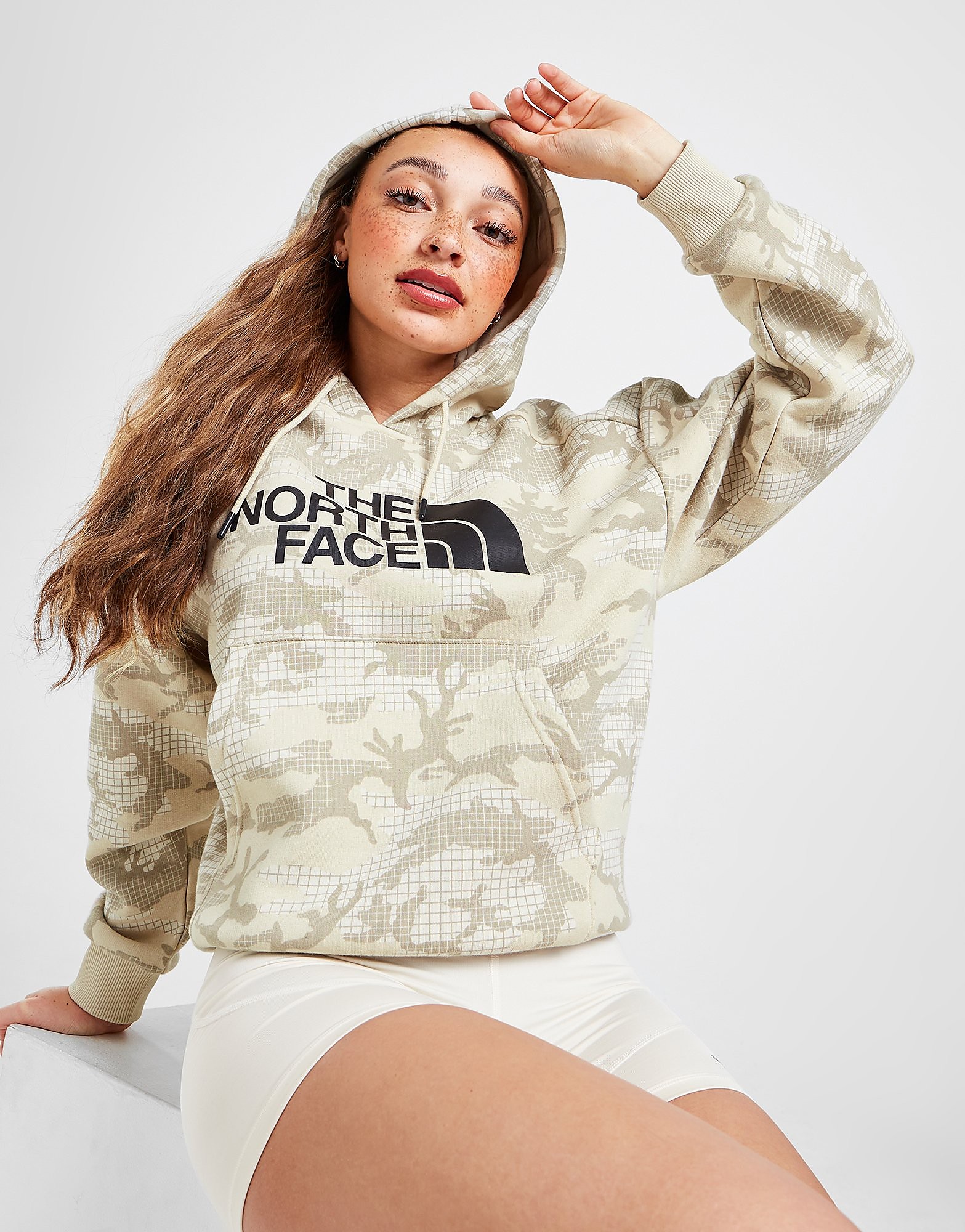 

The North Face Camo Overhead Hoodie - Only at JD - Beige - Womens, Beige
