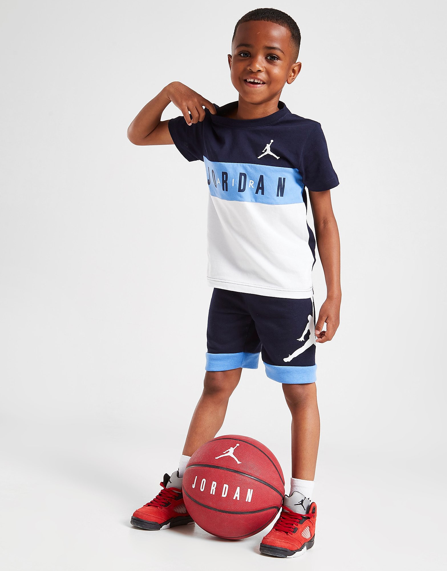 

Jordan Colour Block T-Shirt/Shorts Set Children - Only at JD - Blue - Kids, Blue
