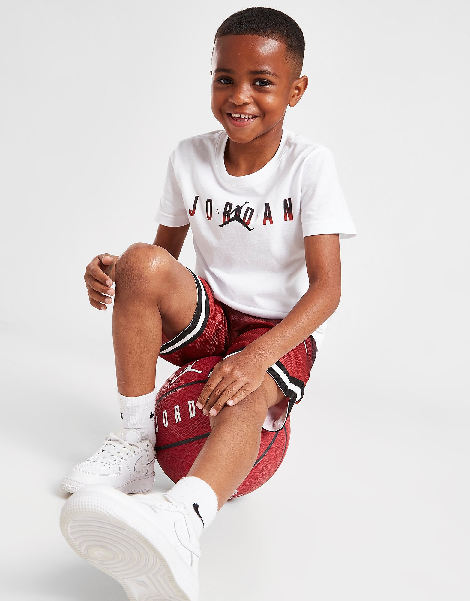 

Jordan Fade Mesh T-Shirt/Shorts Set Children - Only at JD - White - Kids, White
