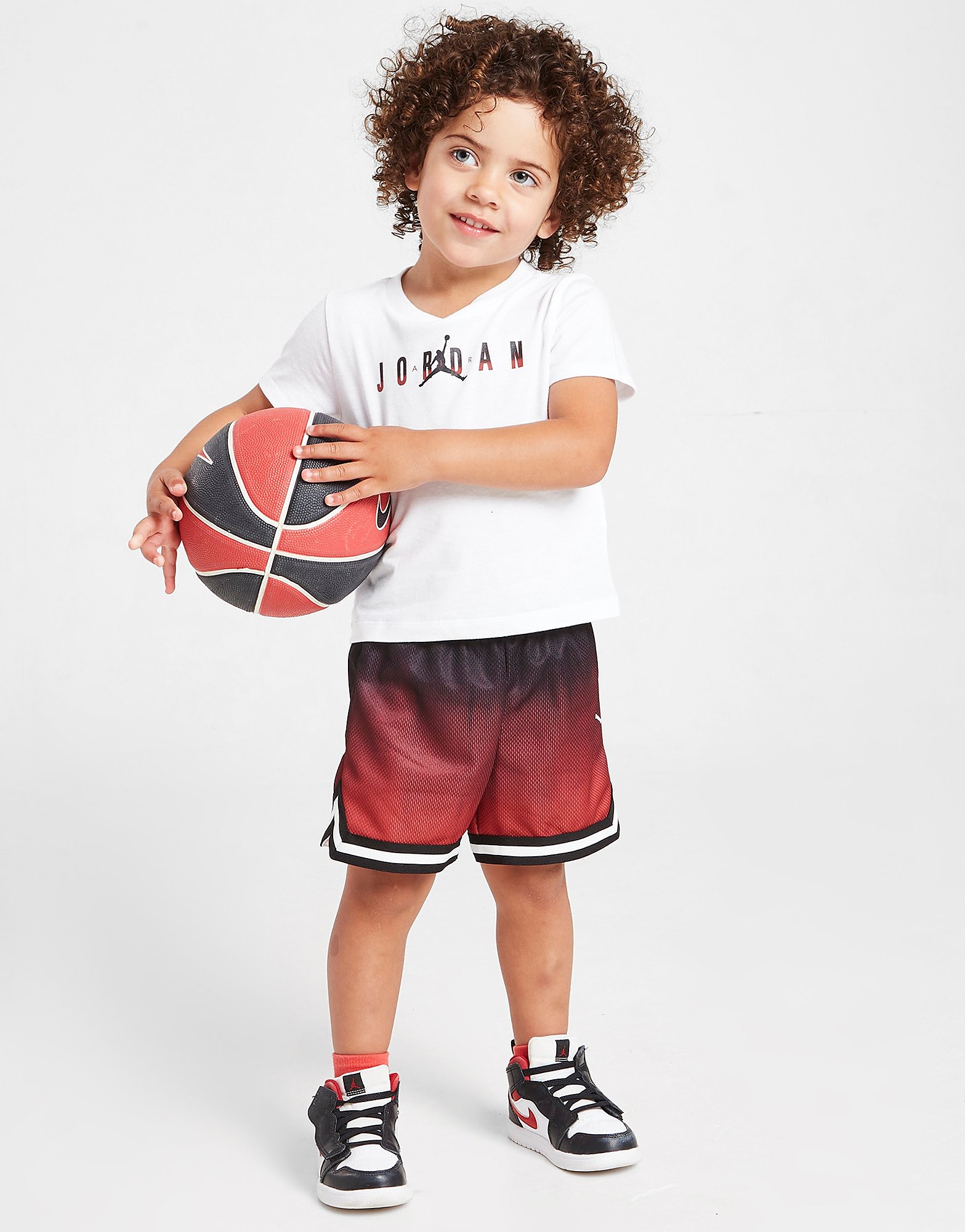 

Jordan Fade Mesh T-Shirt/Shorts Set Infant - Only at JD - White - Kids, White