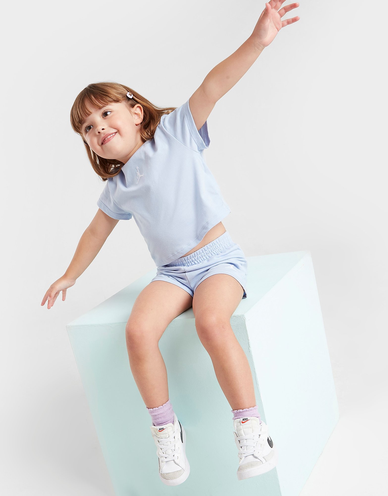 

Jordan Girls' Essential T-Shirt & Shorts Set Infant - Blue - Kids, Blue