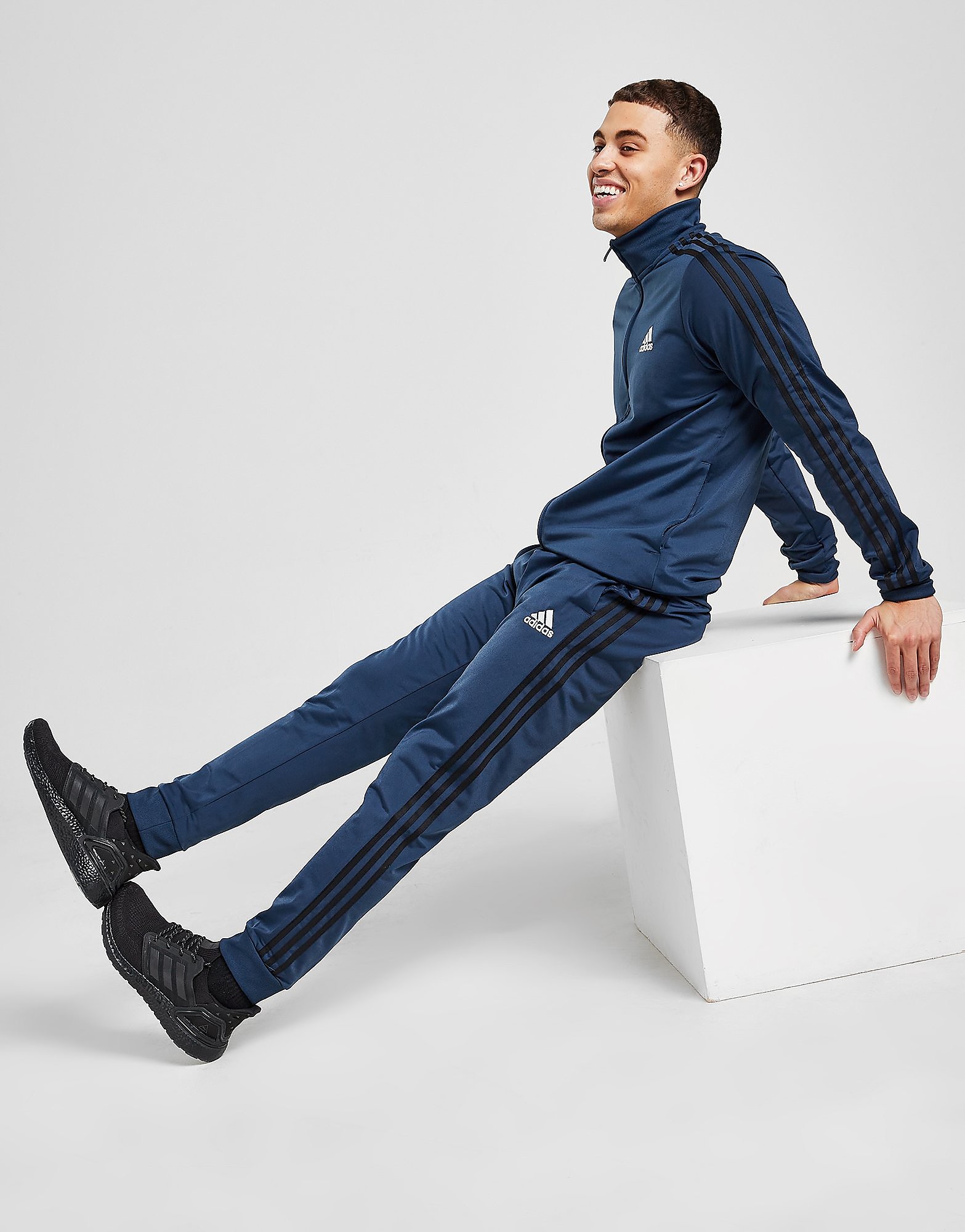 

adidas Badge of Sport 3-Stripes Poly Track Pants - Only at JD - Blue, Blue