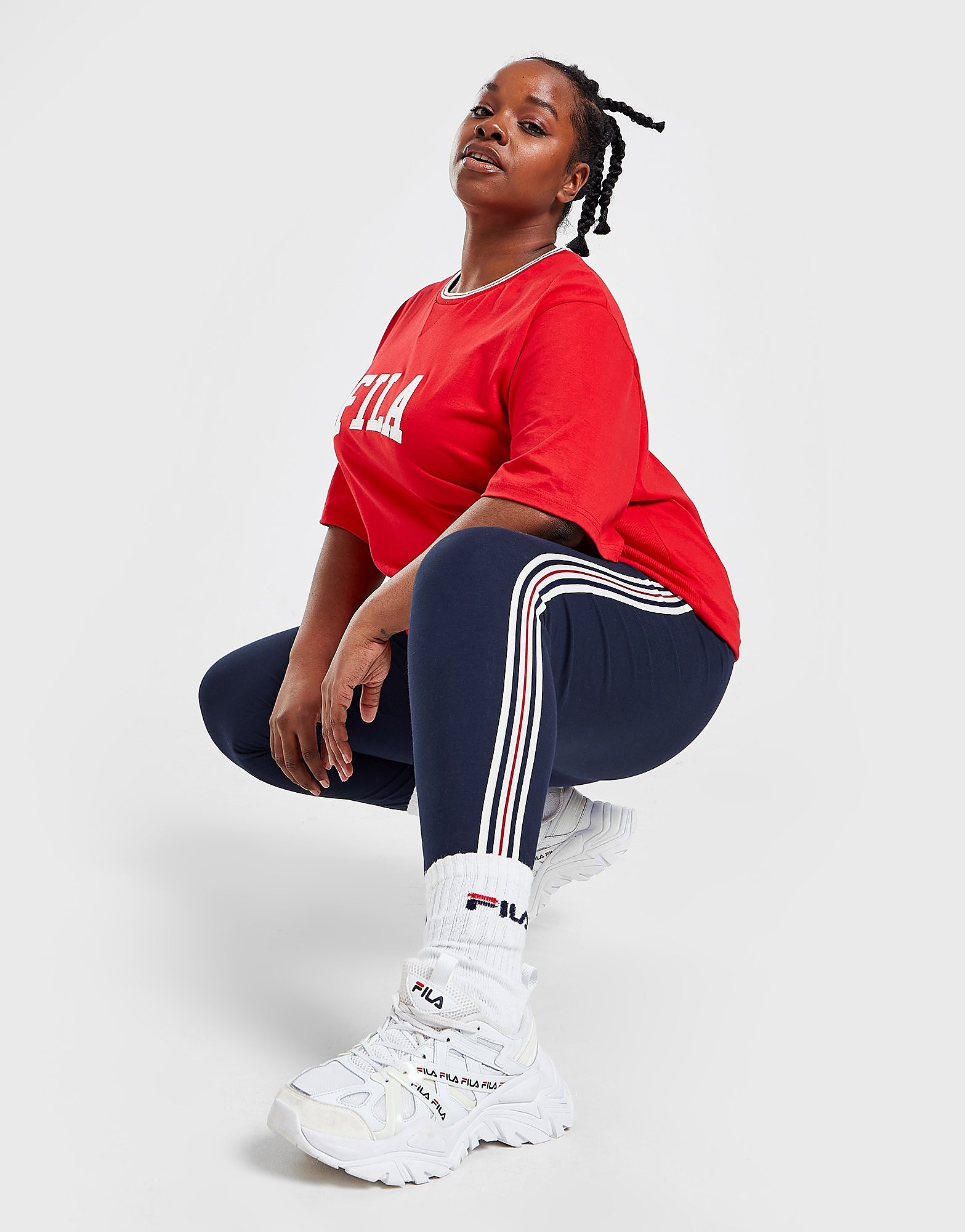 

Fila Stripe Plus Size Leggings - Navy - Womens, Navy