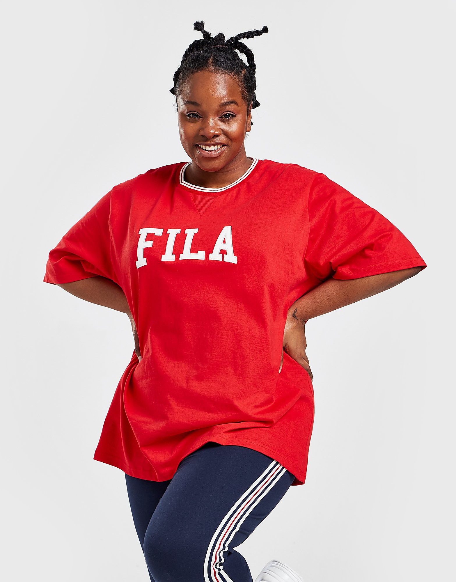 

Fila Plus Size Boyfriend T-Shirt - Red - Womens, Red