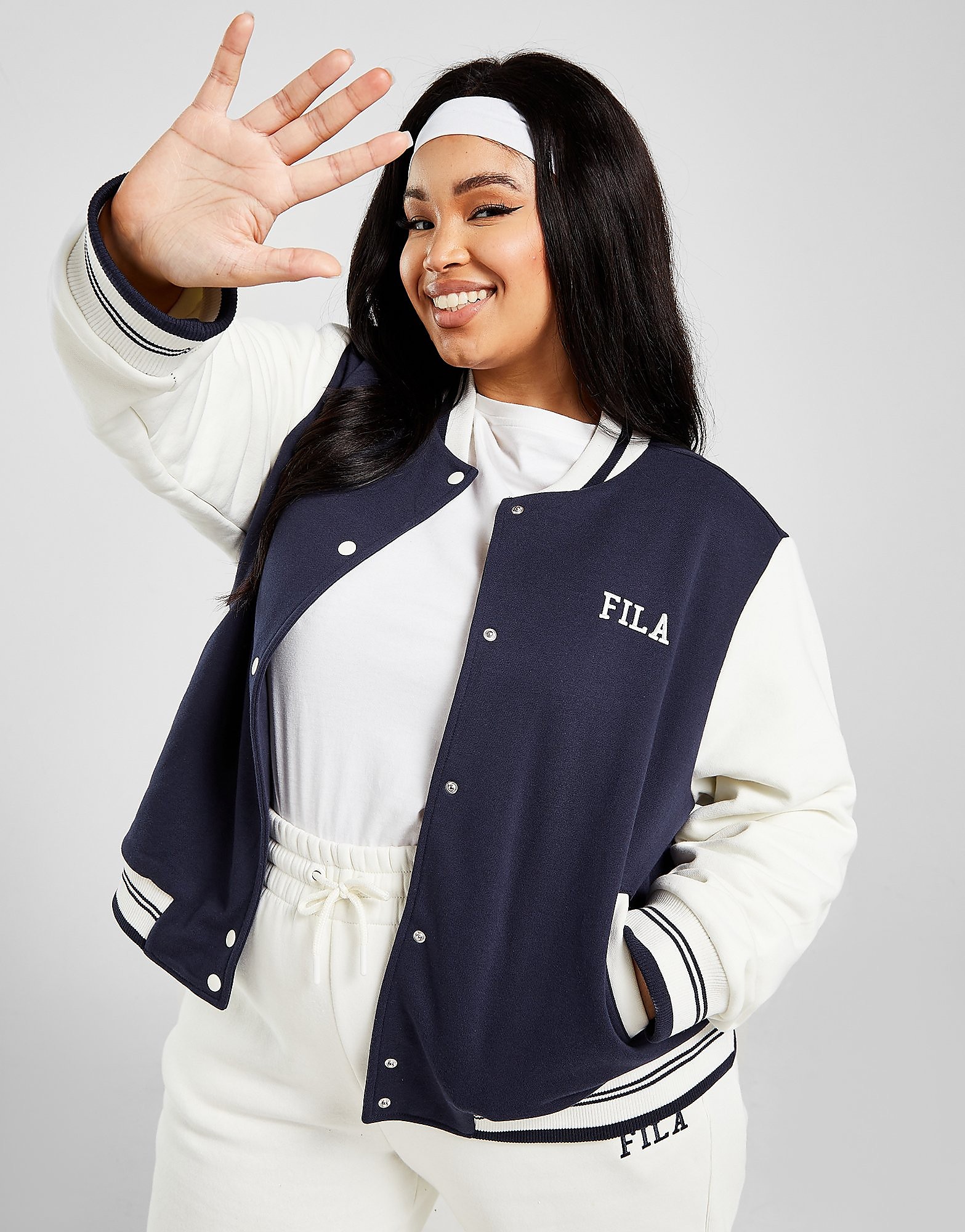 

Fila Plus Size Varsity Jacket - Blue - Womens, Blue