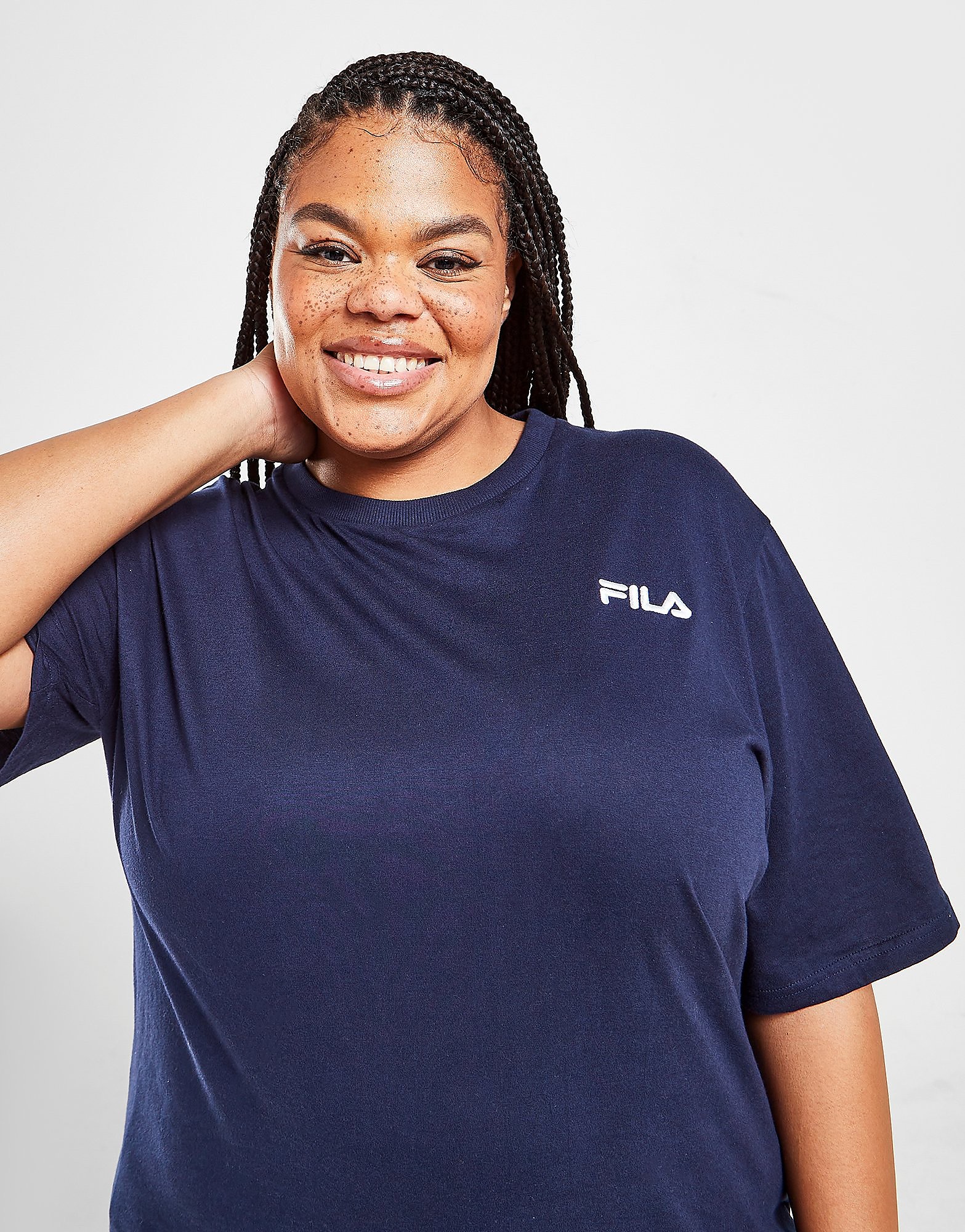 

Fila Core Boyfriend Plus Size T-Shirt - Navy - Womens, Navy
