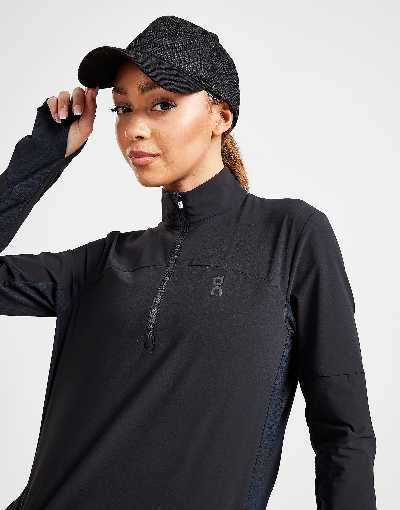 

On Running Trail Breaker 1/4 Zip Top - Black - Womens, Black