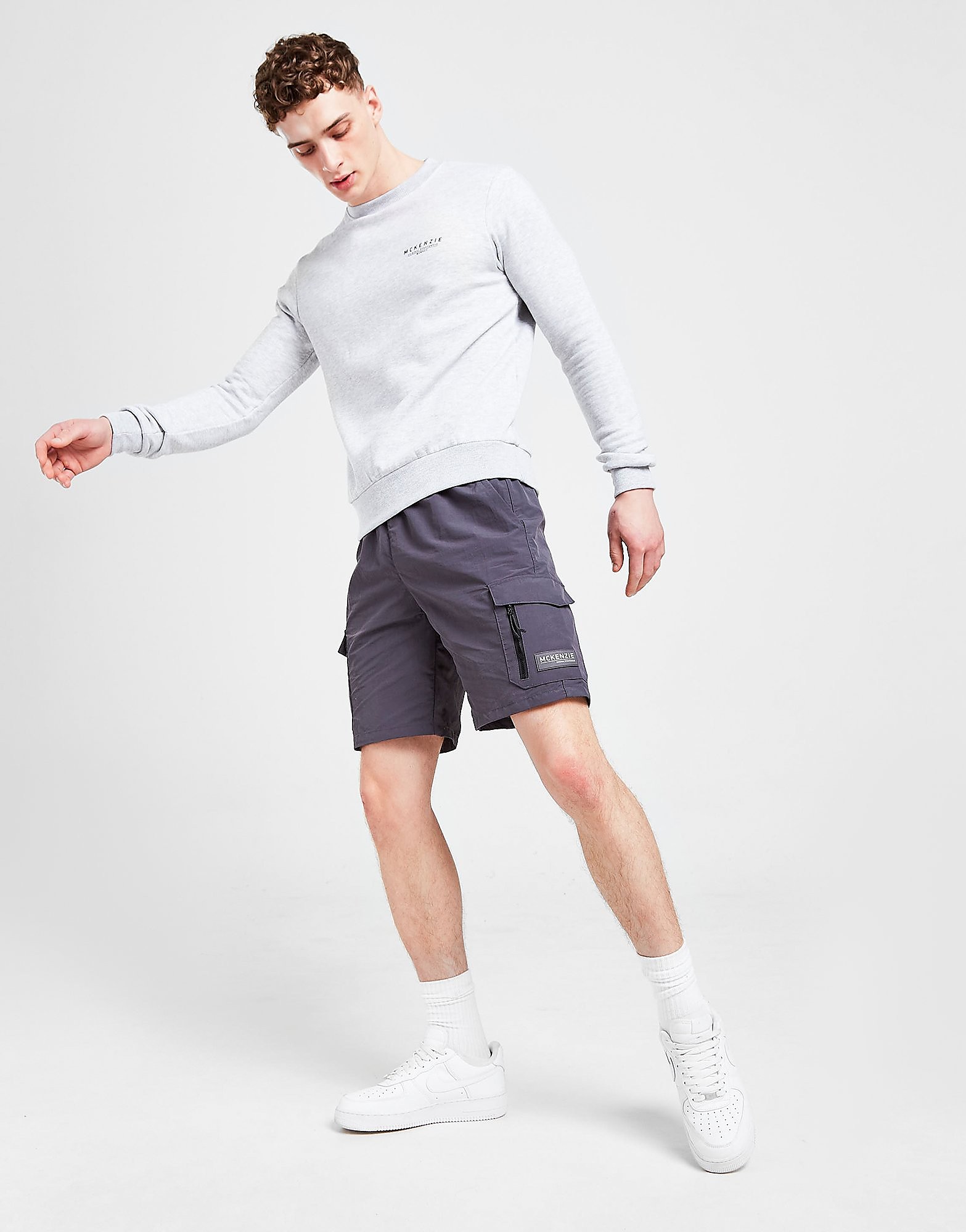 

McKenzie Stereo Woven Cargo Shorts - Only at JD - Grey - Mens, Grey