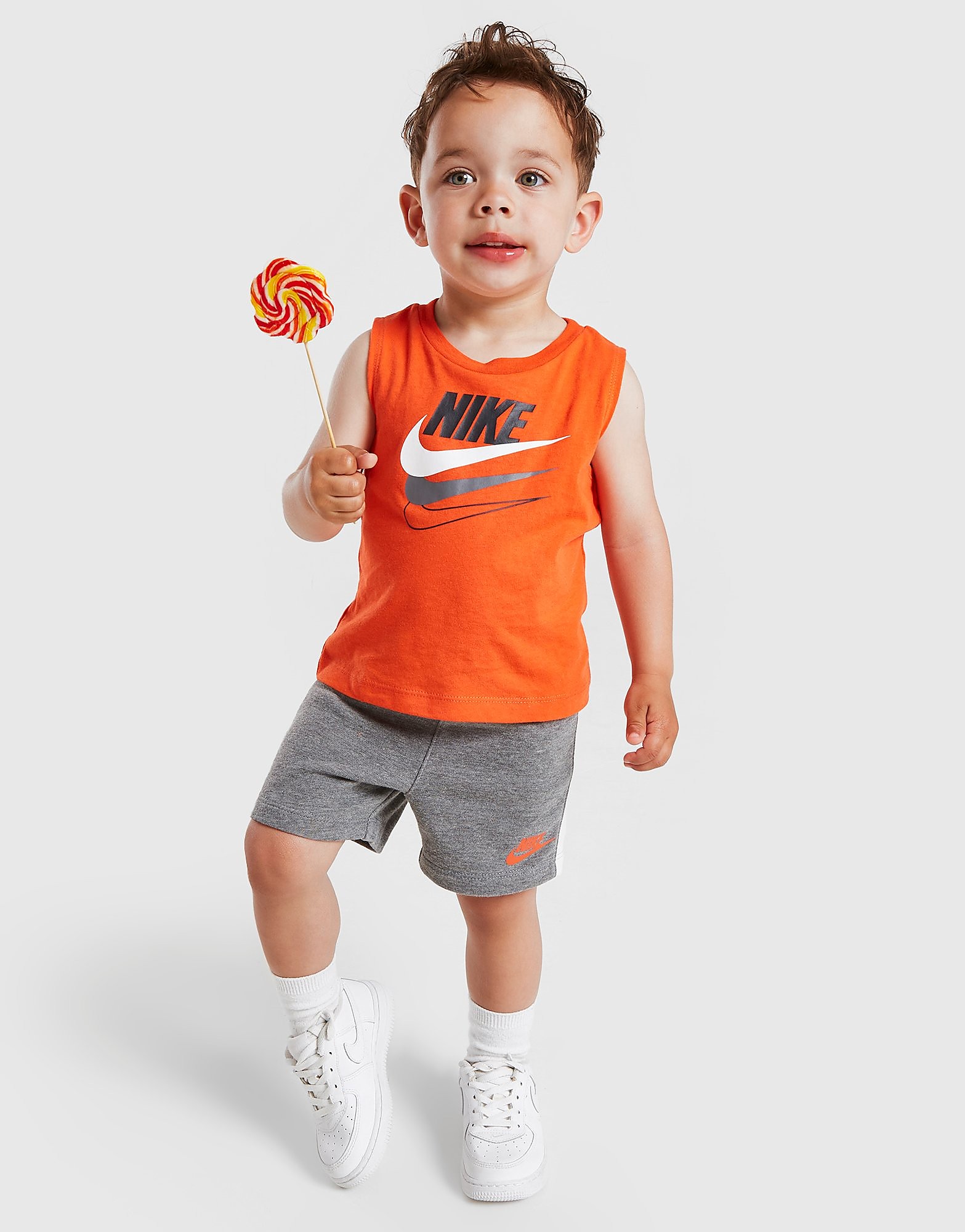 

Nike Icon Tank Top/Shorts Set Infant - Orange/Grey - Kids, Orange/Grey