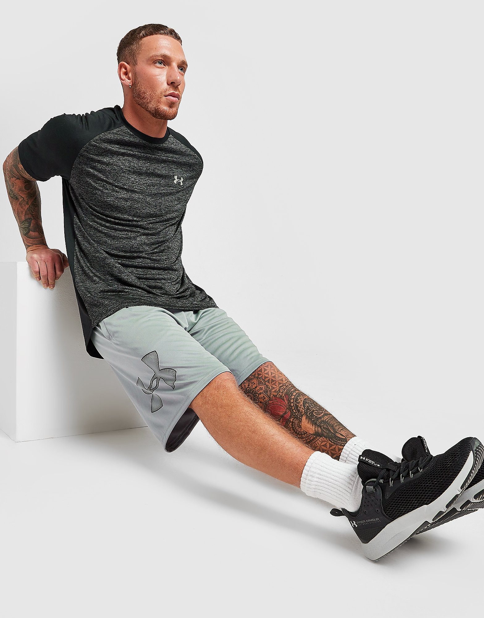 

Under Armour Tech Graphic Shorts - Steel - Mens, Steel