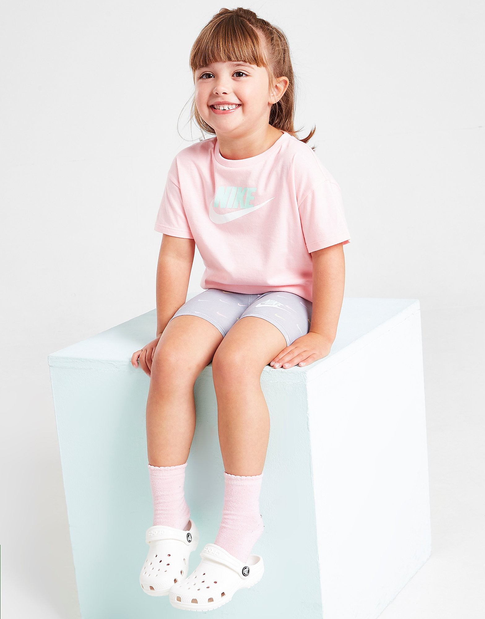 

Nike Girls' All Over Print T-Shirt/Shorts Set Infant - Only at JD - Pink - Kids, Pink