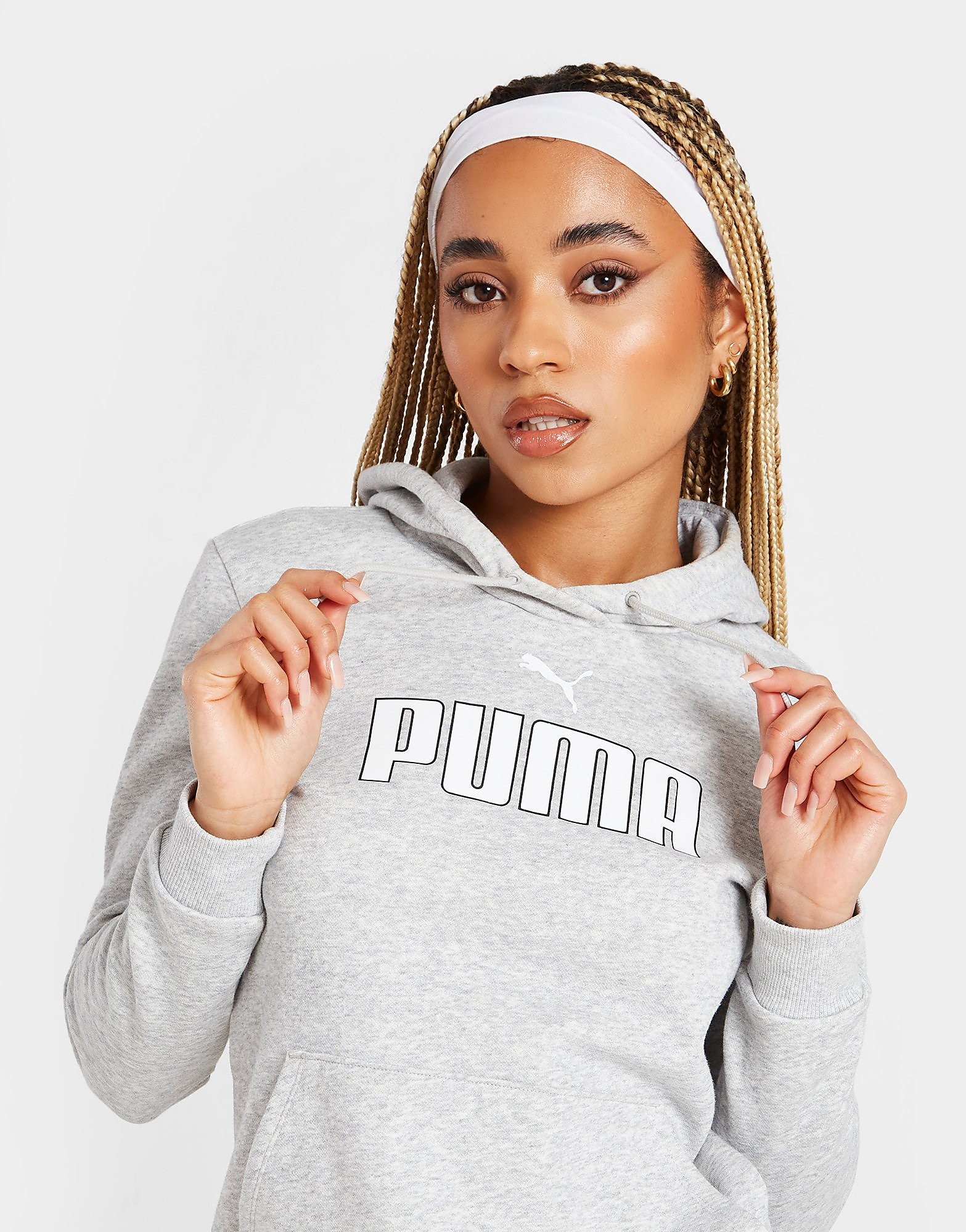 

Puma Outline Logo Hoodie - Only at JD - Grey - Womens, Grey