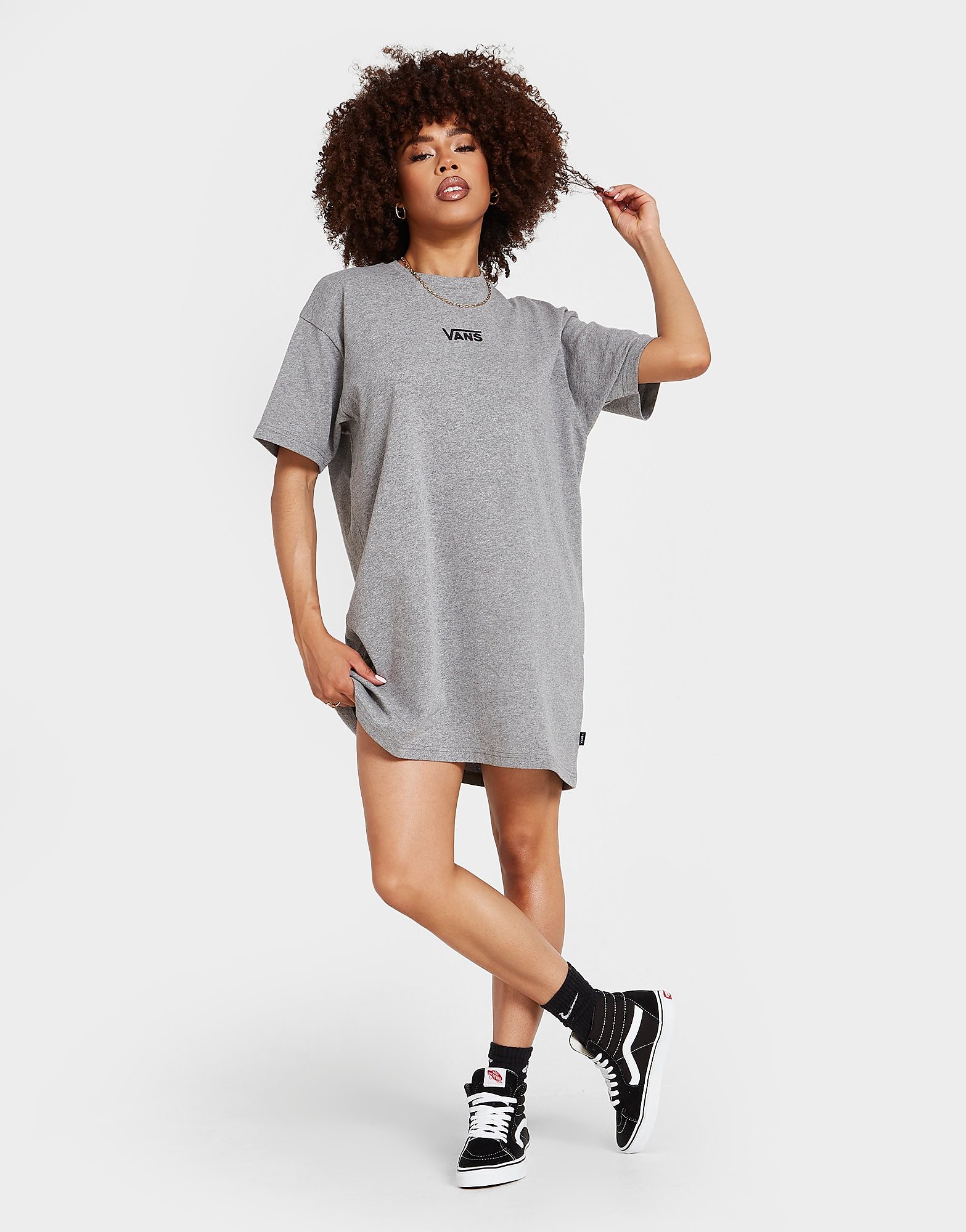 

Vans Centre Logo T-Shirt Dress - Grey/GRY - Womens, Grey/GRY