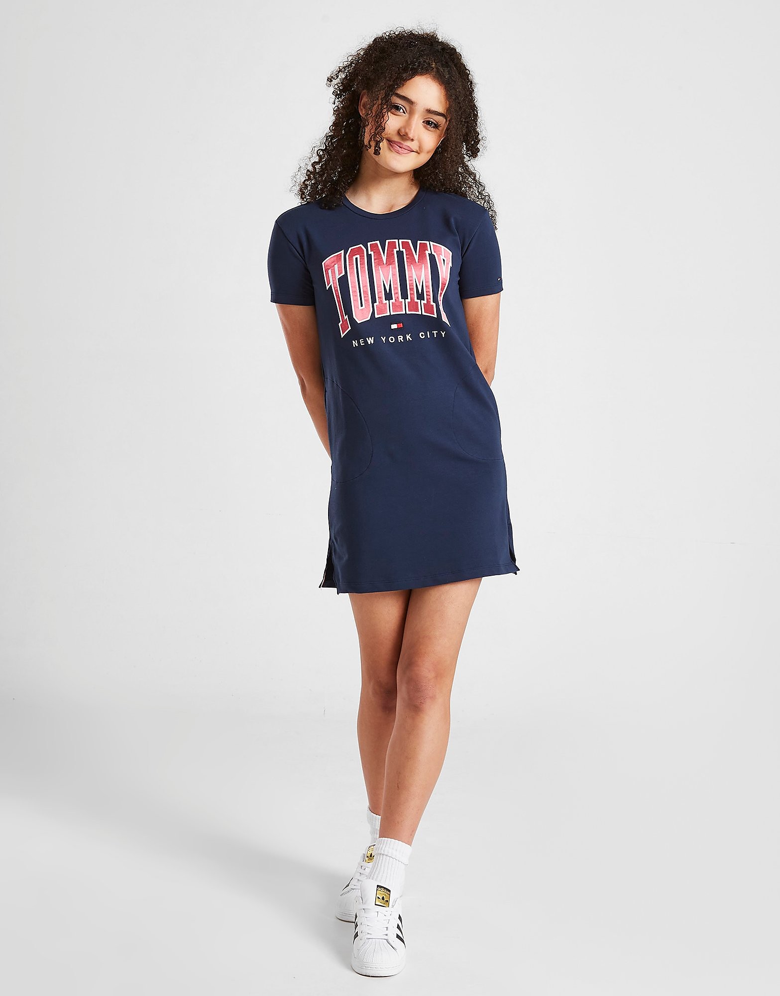

Tommy Hilfiger Varsity T-Shirt Dress Junior - Navy/Pink - Kids, Navy/Pink