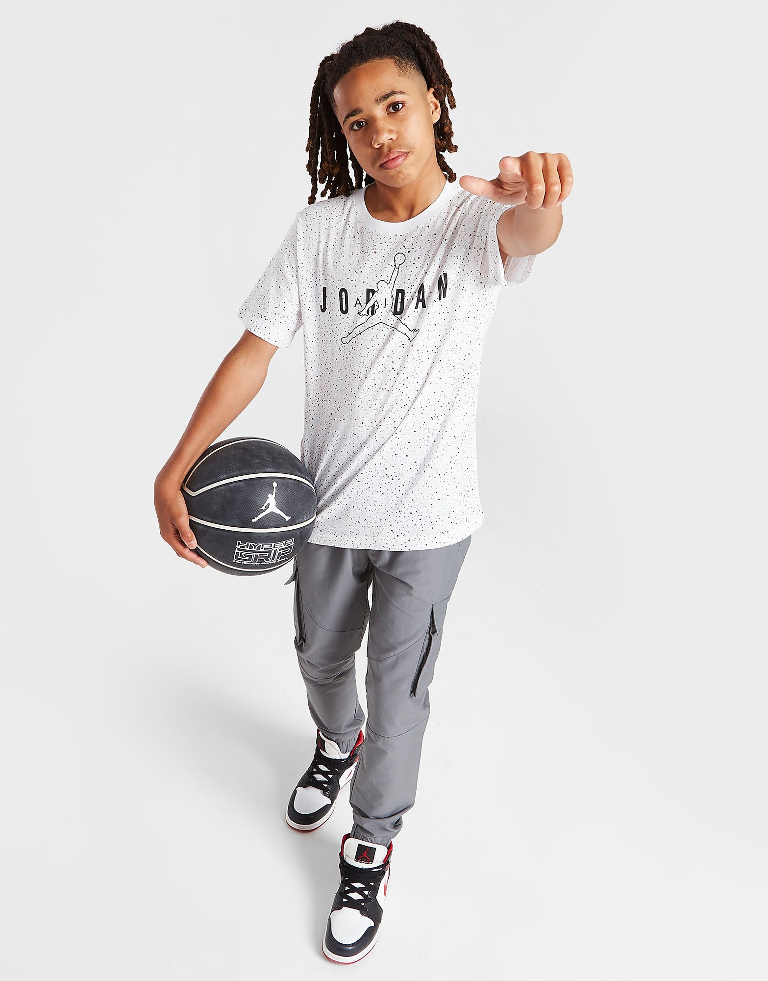 

Jordan Speckle Short Sleeve T-Shirt Junior - White - Kids, White
