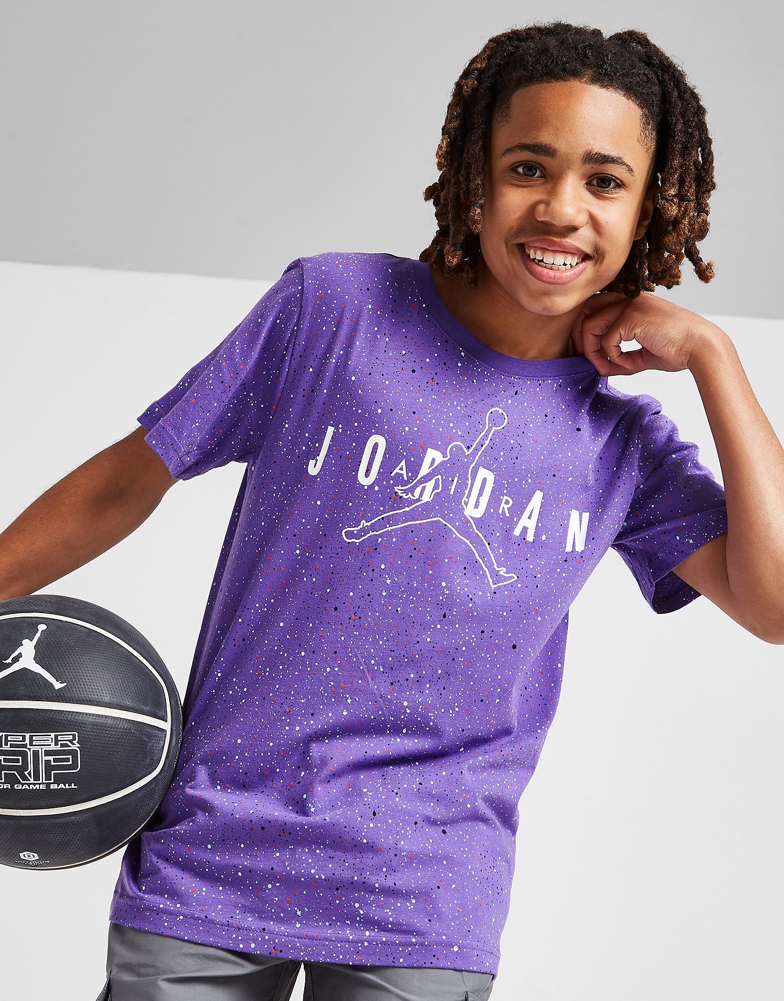 

Jordan Speckle Short Sleeve T-Shirt Junior - Purple - Kids, Purple