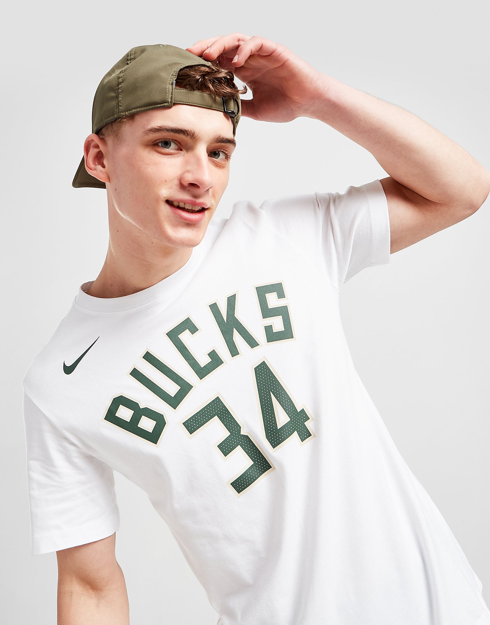 

Nike NBA Milwaukee Bucks Antetokounmpo #34 T-Shirt - White - Mens, White