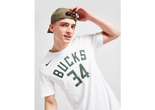 Nike NBA Milwaukee Bucks Antetokounmpo #34 T-Shirt - White - Mens, White