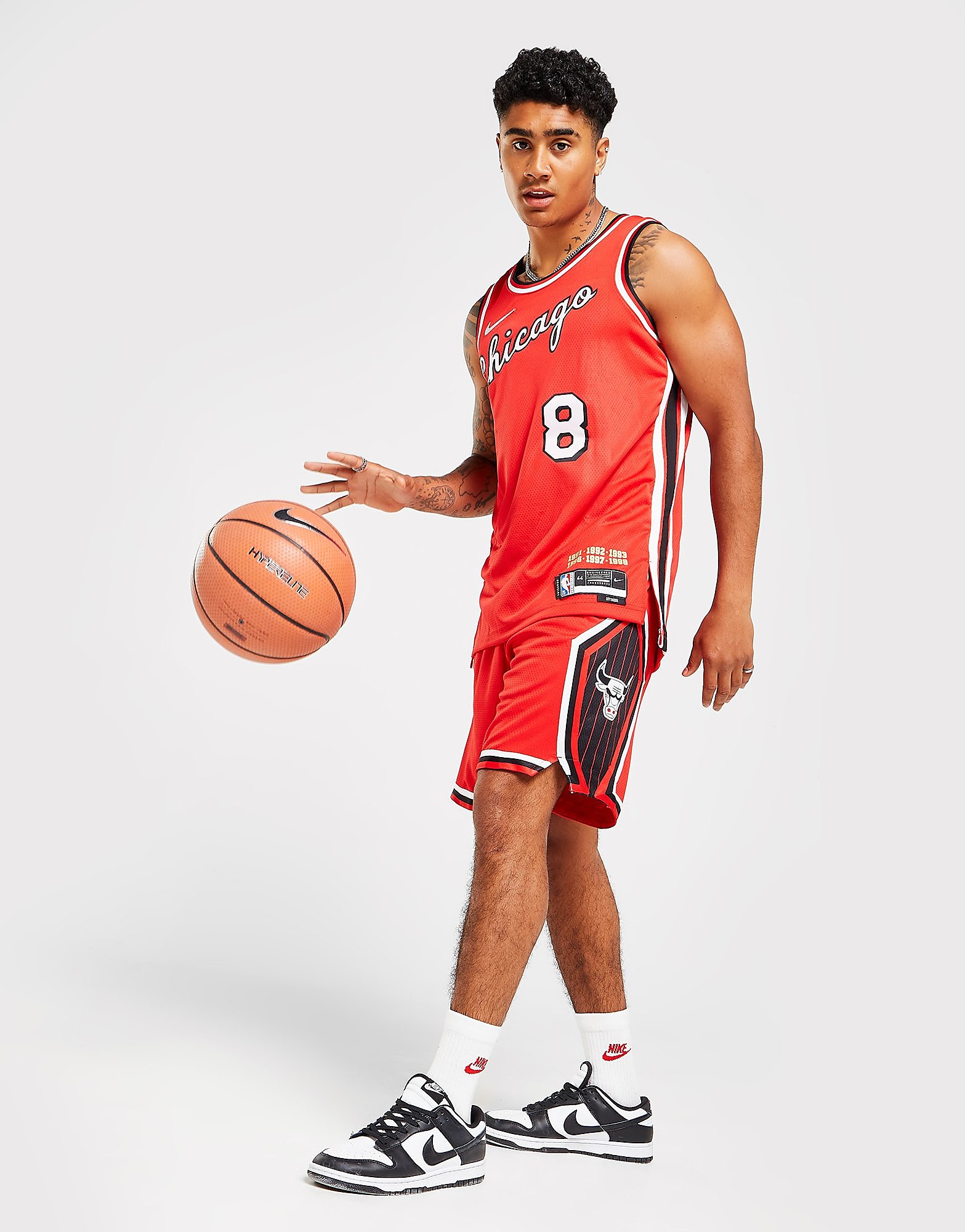 Nike NBA Chicago Bulls Shorts Herr, Röd