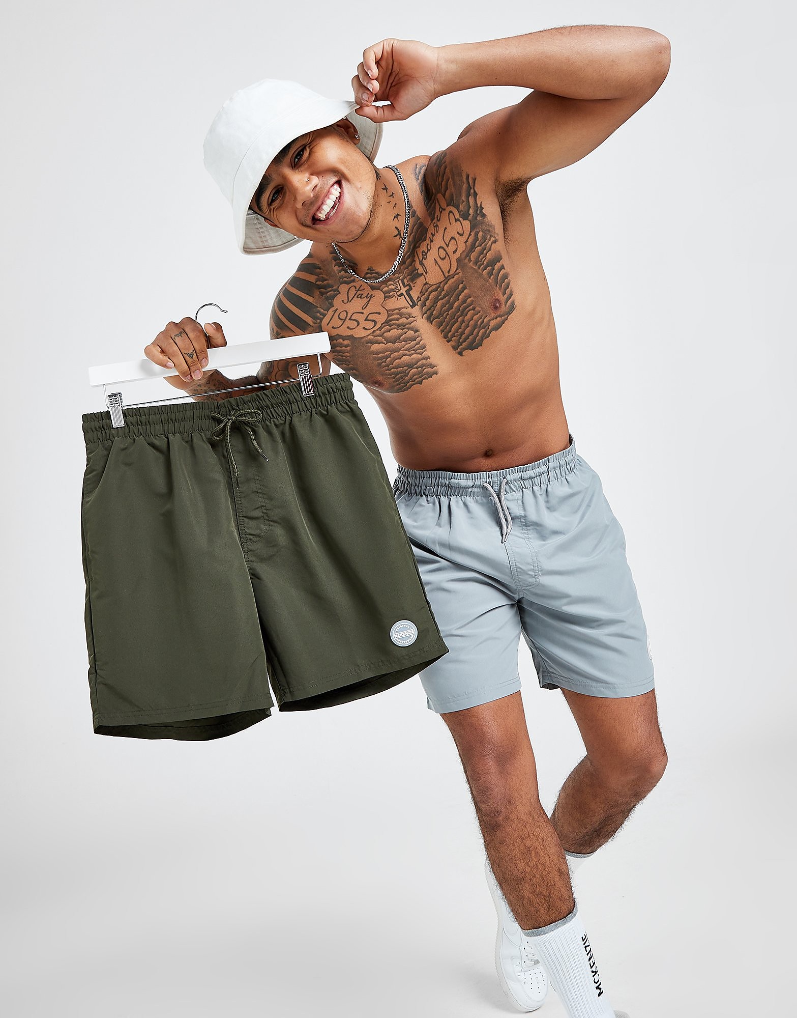 

McKenzie 2 Pack Essential Swim Shorts - Only at JD - Grey - Mens, Grey