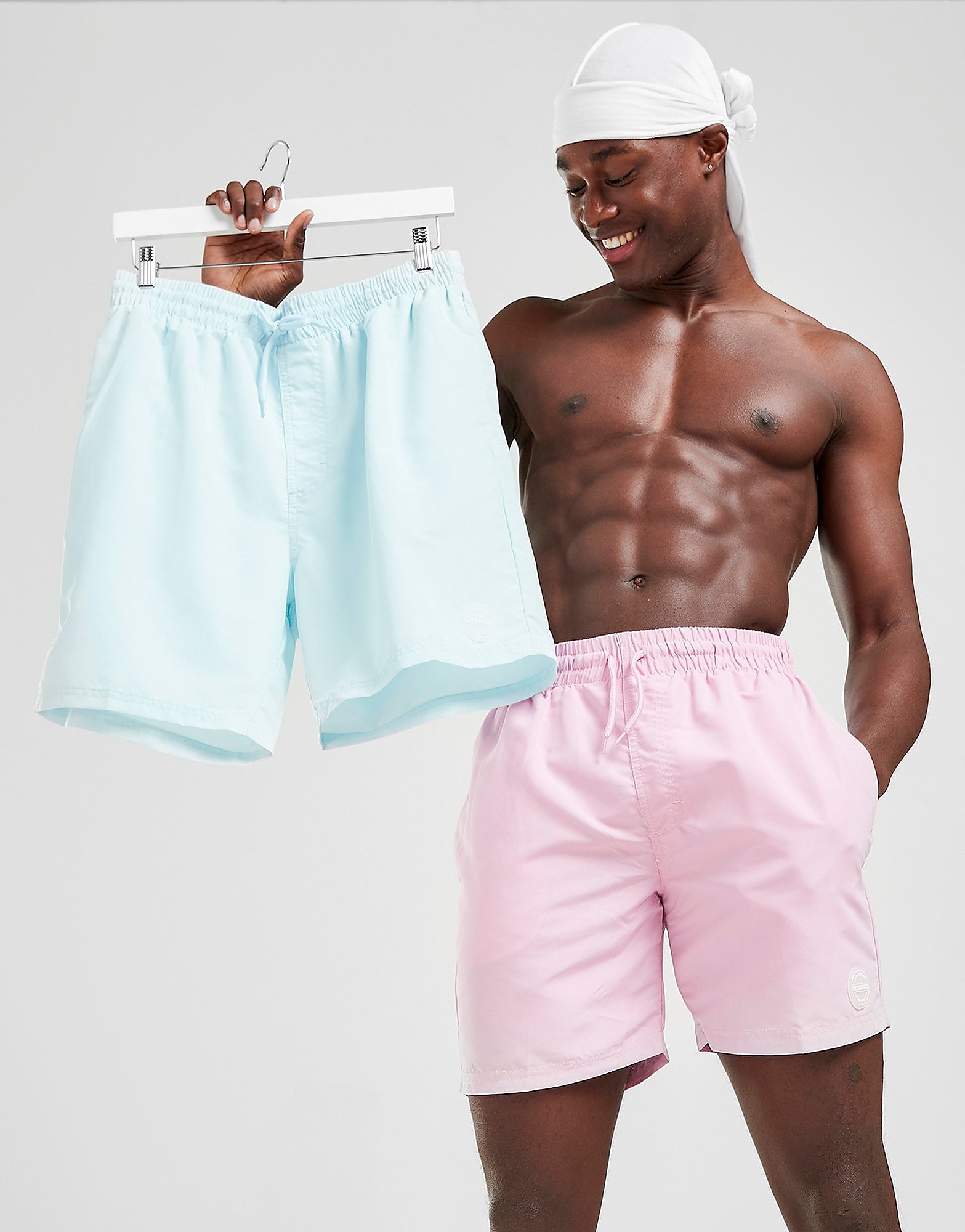 McKenzie 2 Pack Essential Swim Shorts - Only at JD - Pink - Mens, Pink