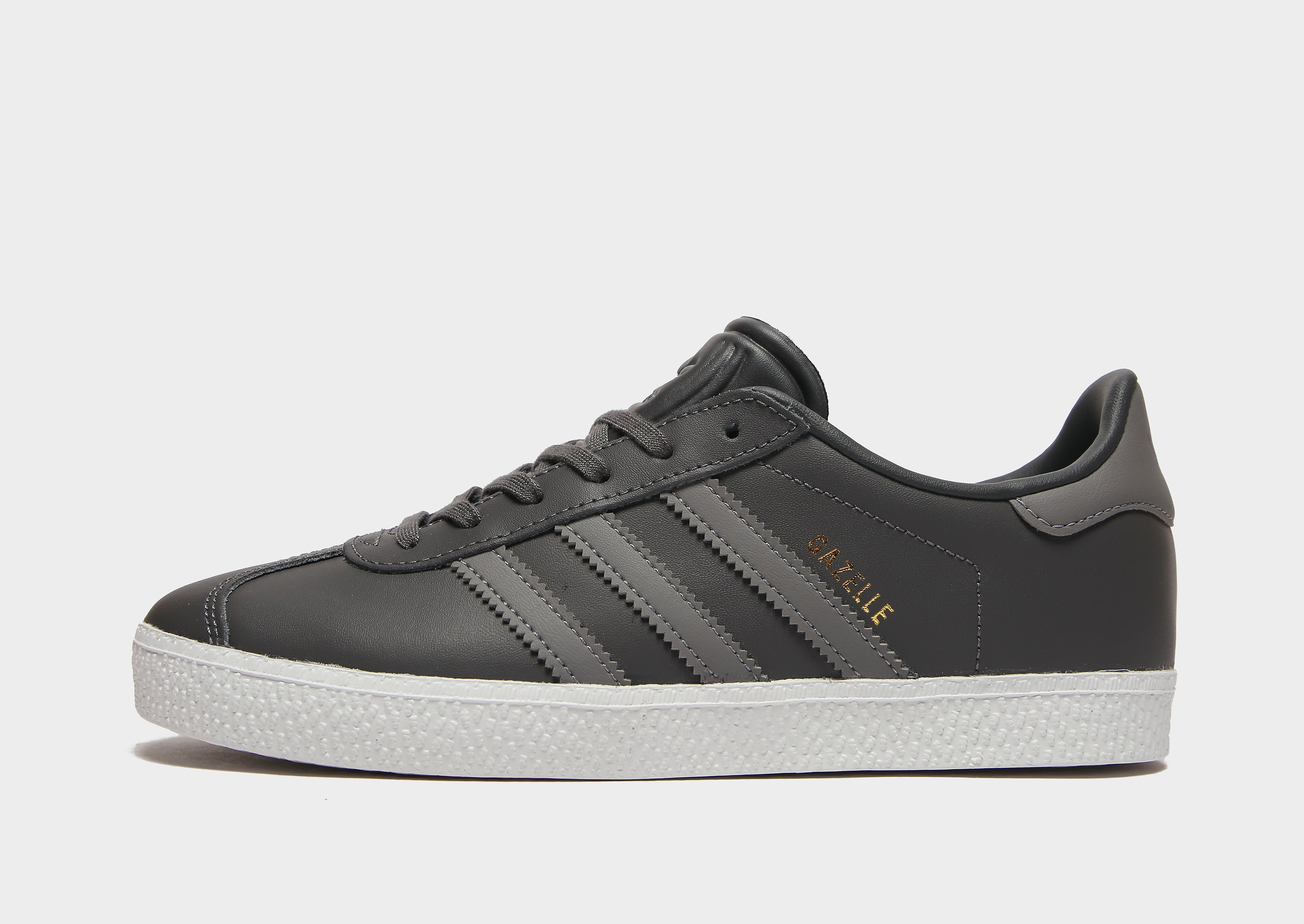 

adidas Originals Gazelle Junior - Grey Five / Crystal White / Grey Three - Kids, Grey Five / Crystal White / Grey Three