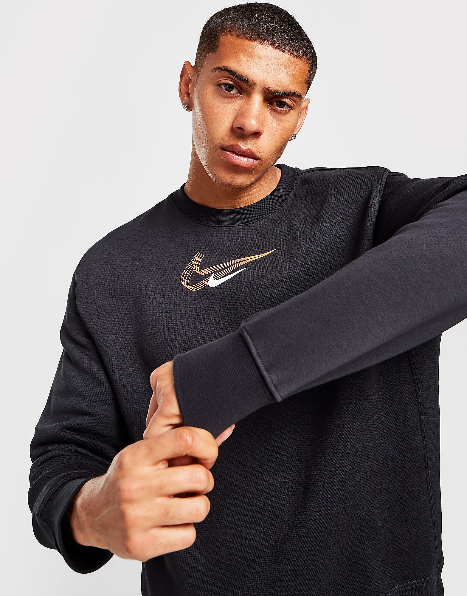 

Nike 3D Crew Sweatshirt - Black - Mens, Black