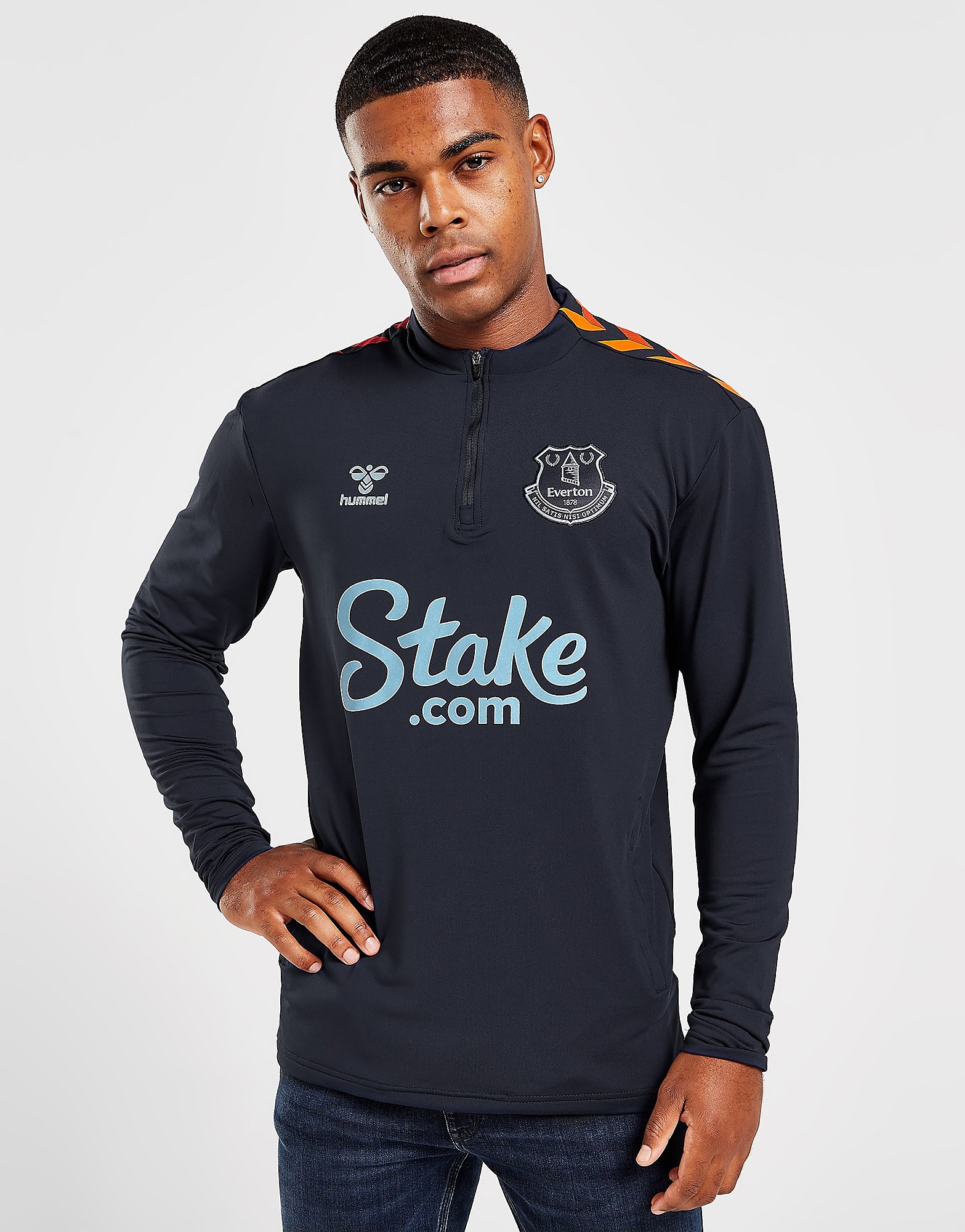 

Hummel Everton FC 1/2 Zip Top - Navy - Mens, Navy