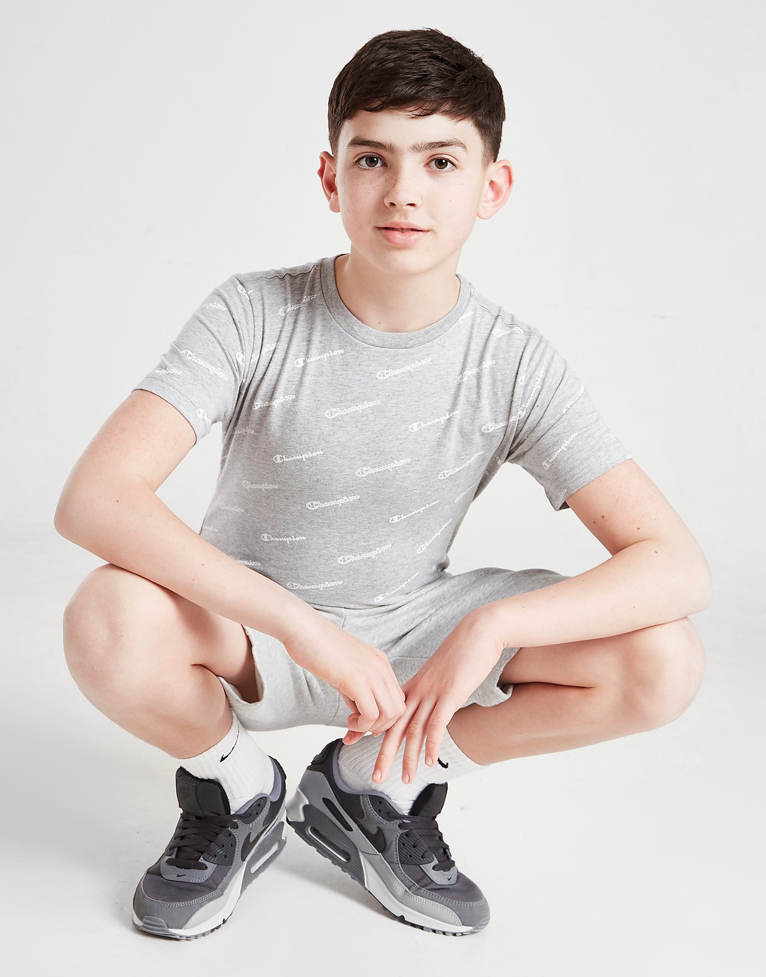 

Champion All Over Print T-Shirt Junior - Only at JD - Grey - Kids, Grey