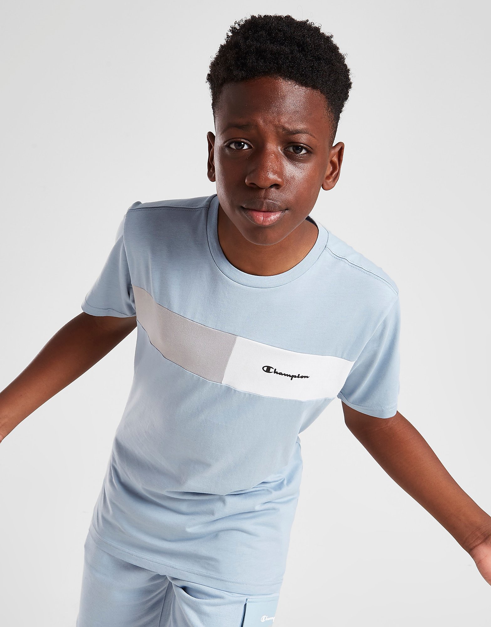 

Champion Colour Block Panel T-Shirt Junior - Only at JD - Blue - Kids, Blue