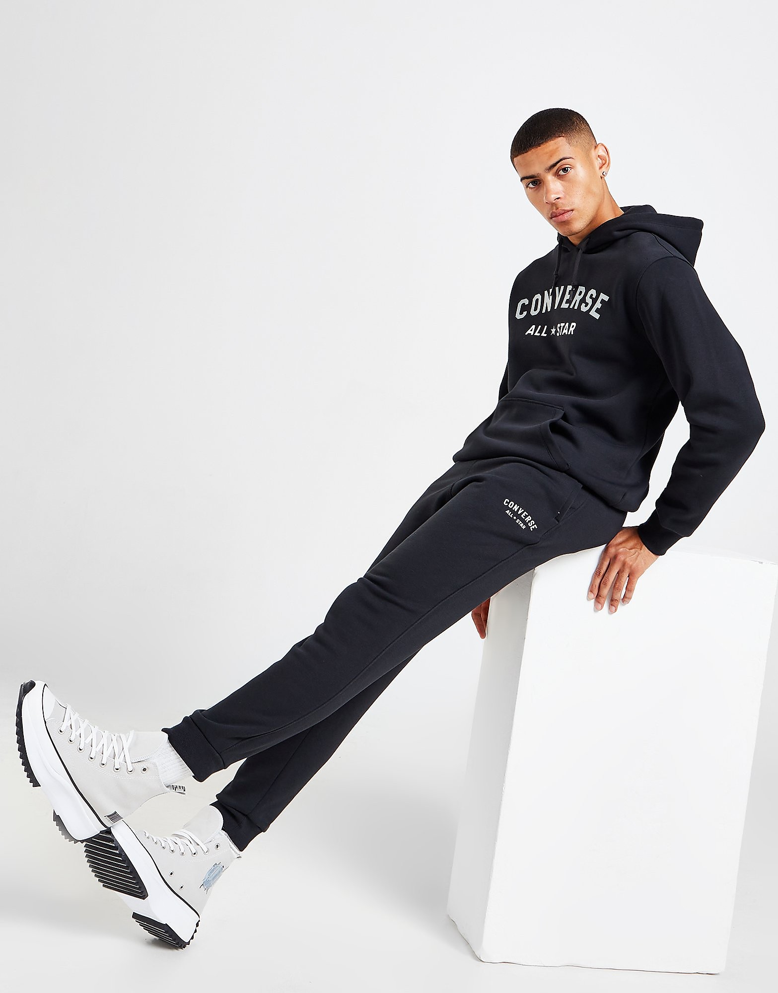 

Converse Arch Fleece Joggers - Black/Black - Mens, Black/Black