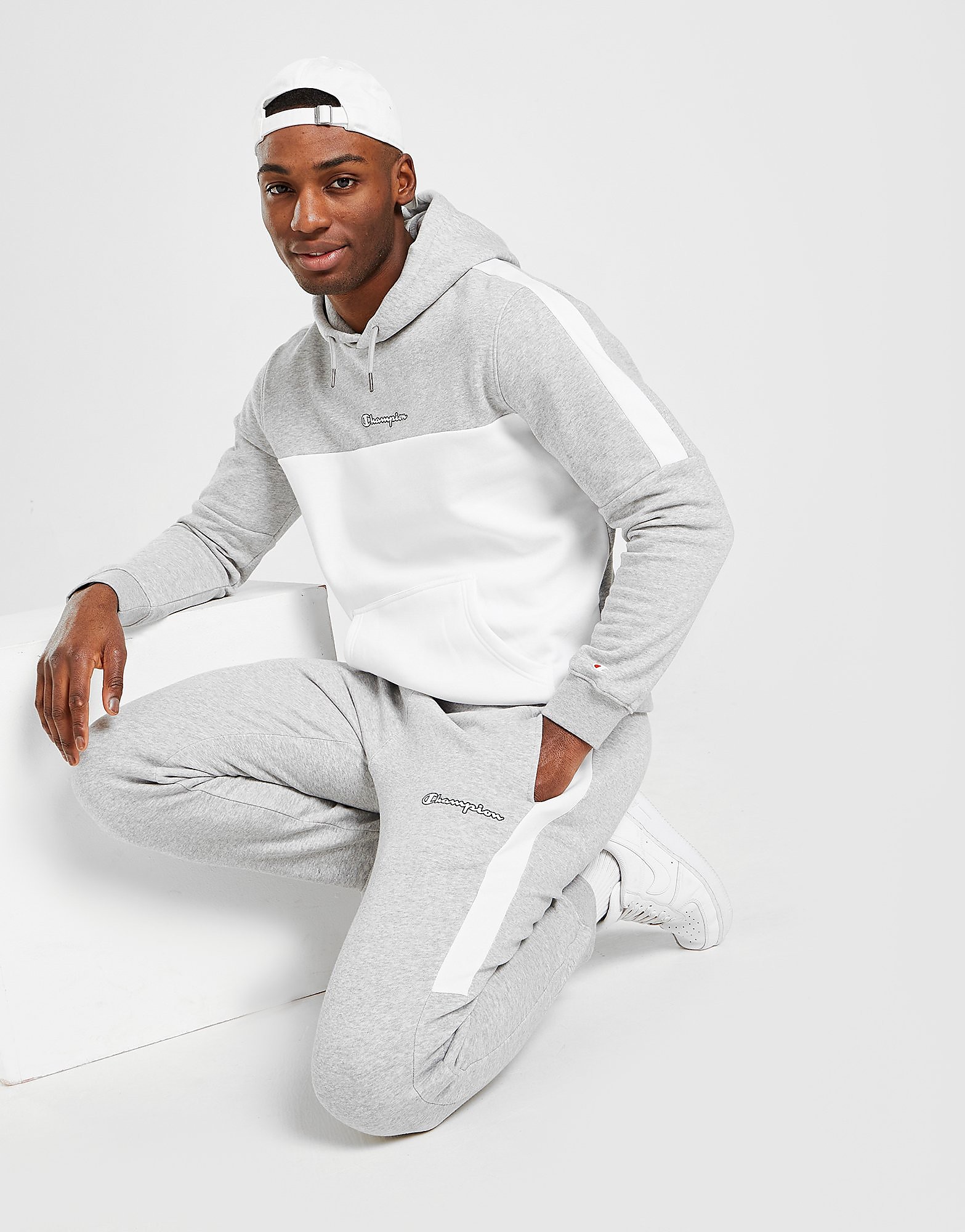 

Champion Colour Block Joggers - Only at JD - Grey/White - Mens, Grey/White