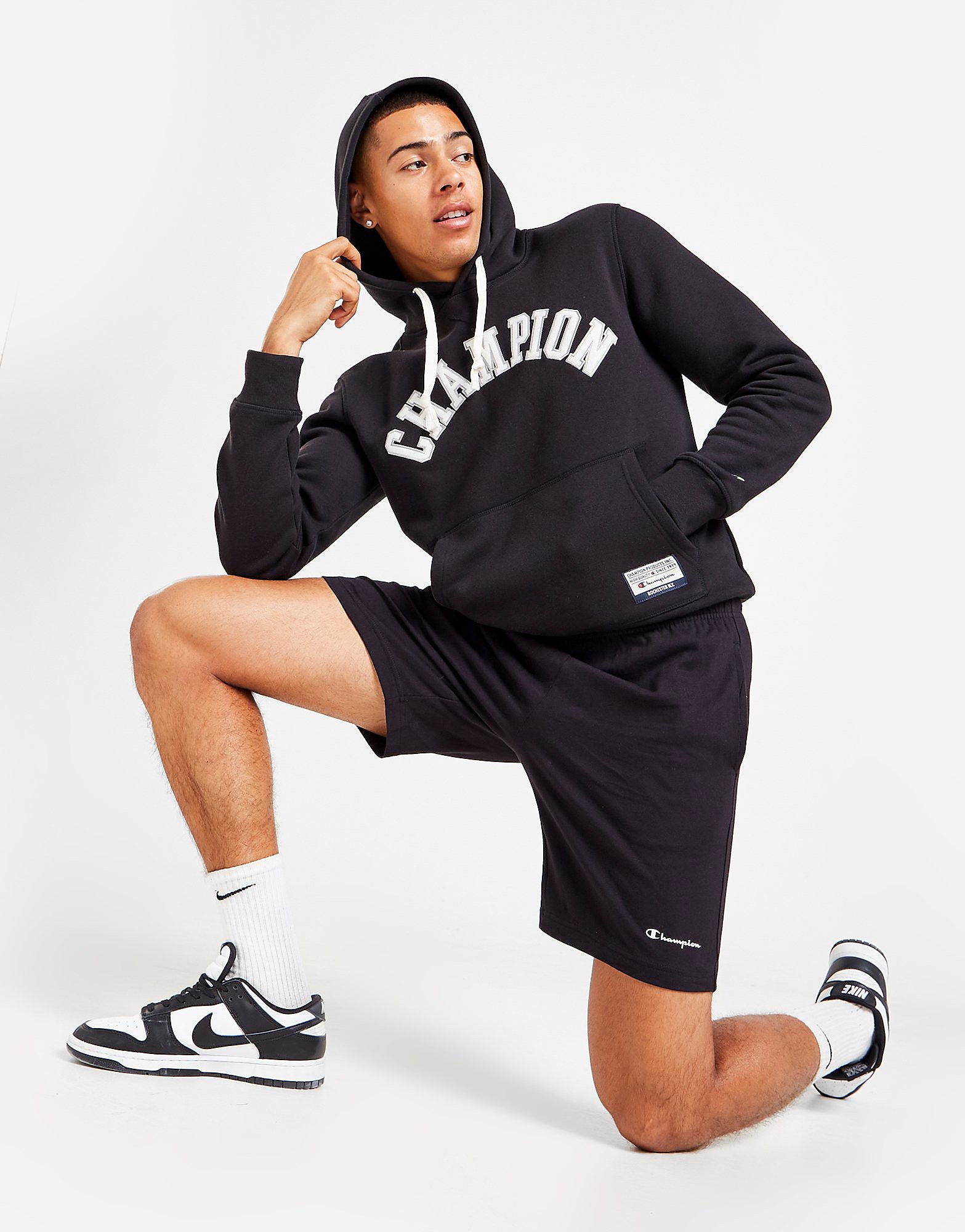 

Champion Jersey Shorts - Black/Black - Mens, Black/Black