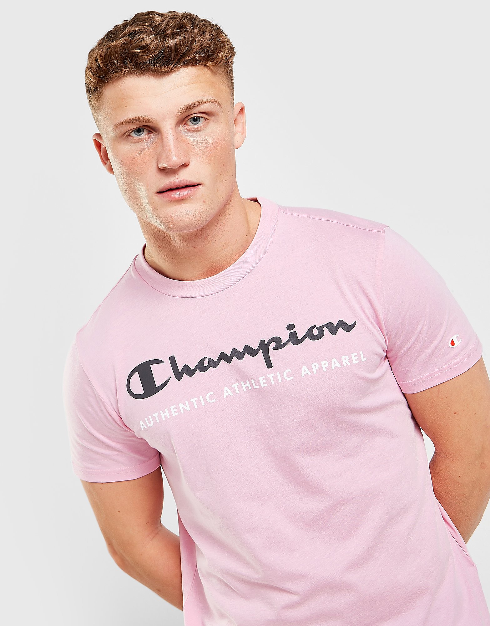 Champion T-Shirt Authentic - Only at JD - Cor-de-rosa - Mens, Cor-de-rosa