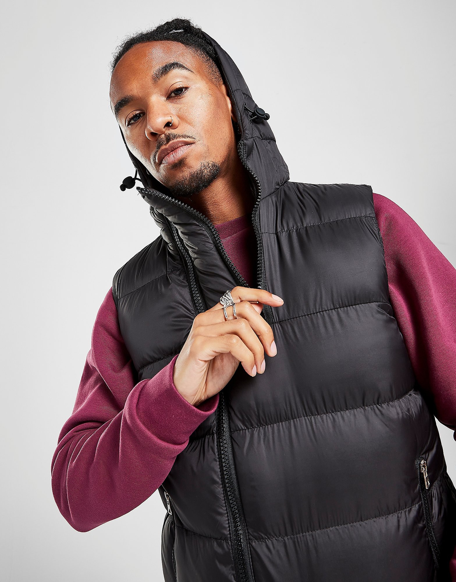 

Brave Soul Titan Gilet - Black - Mens, Black