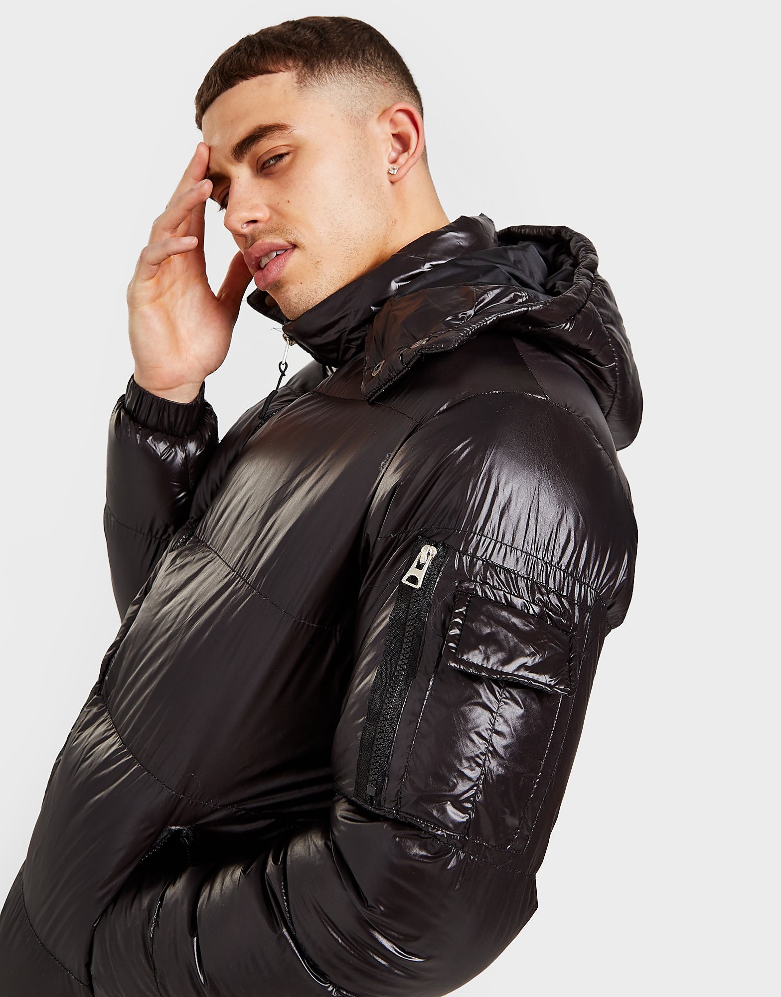 

Brave Soul Jared Puffer Jacket - Black - Mens, Black