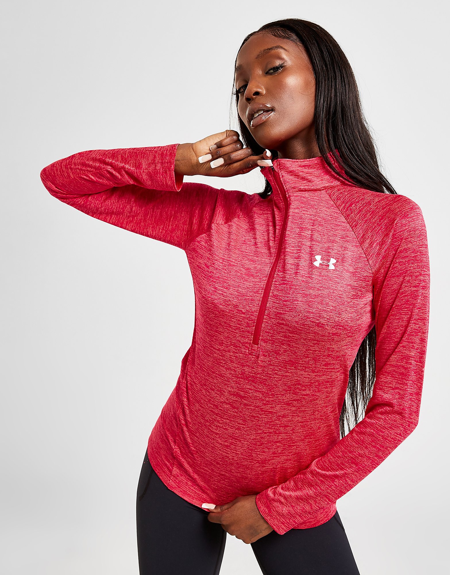 

Under Armour Tech Twist 1/4 Zip Top - Pink - Womens, Pink