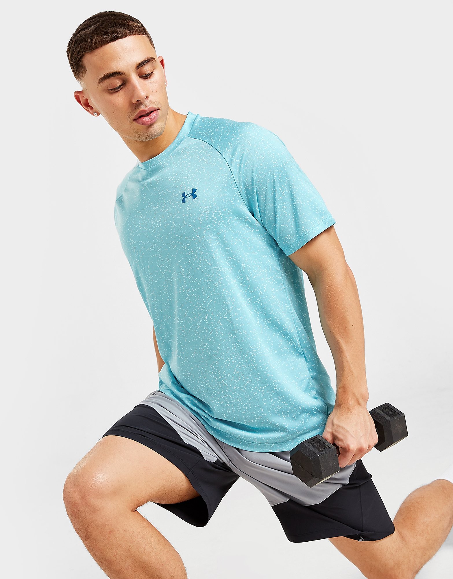 

Under Armour Tech All Over Print T-Shirt - Blue - Mens, Blue