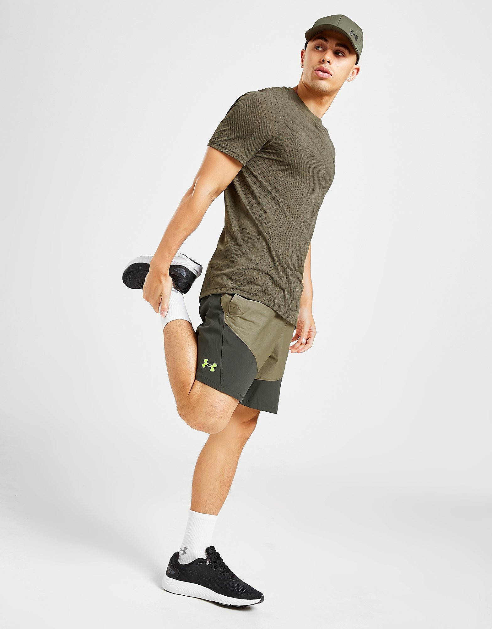 

Under Armour Woven Hybrid Shorts - Green/TNT/LIME - Mens, Green/TNT/LIME