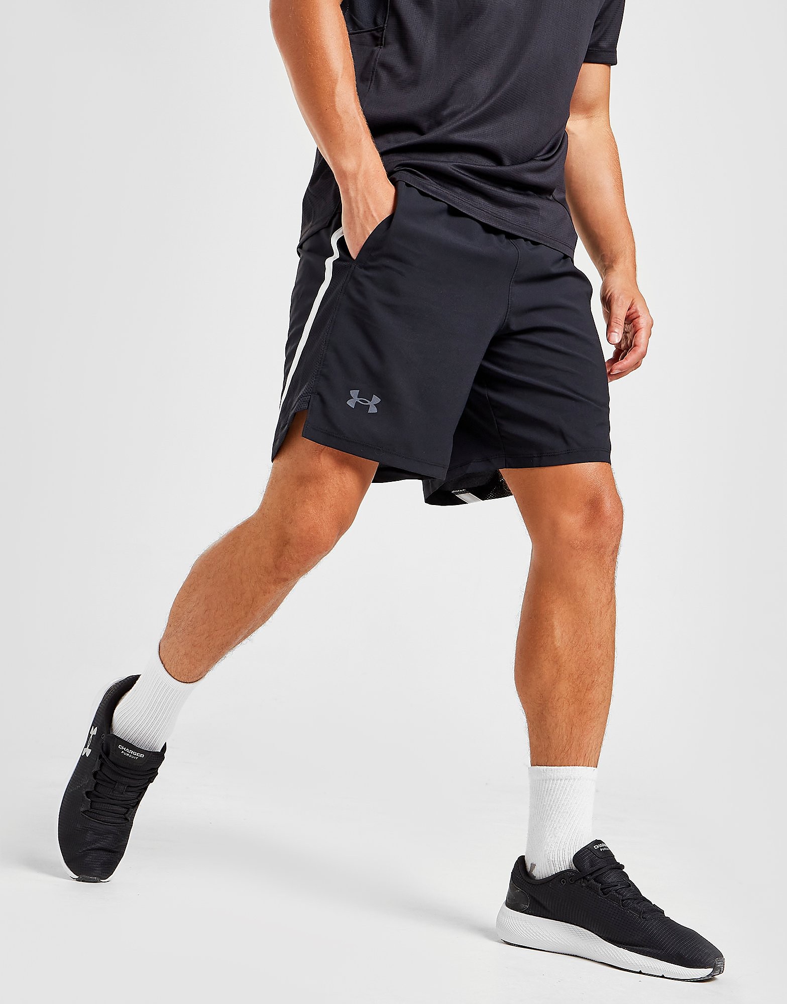 

Under Armour Launch Wordmark Shorts - Black - Mens, Black