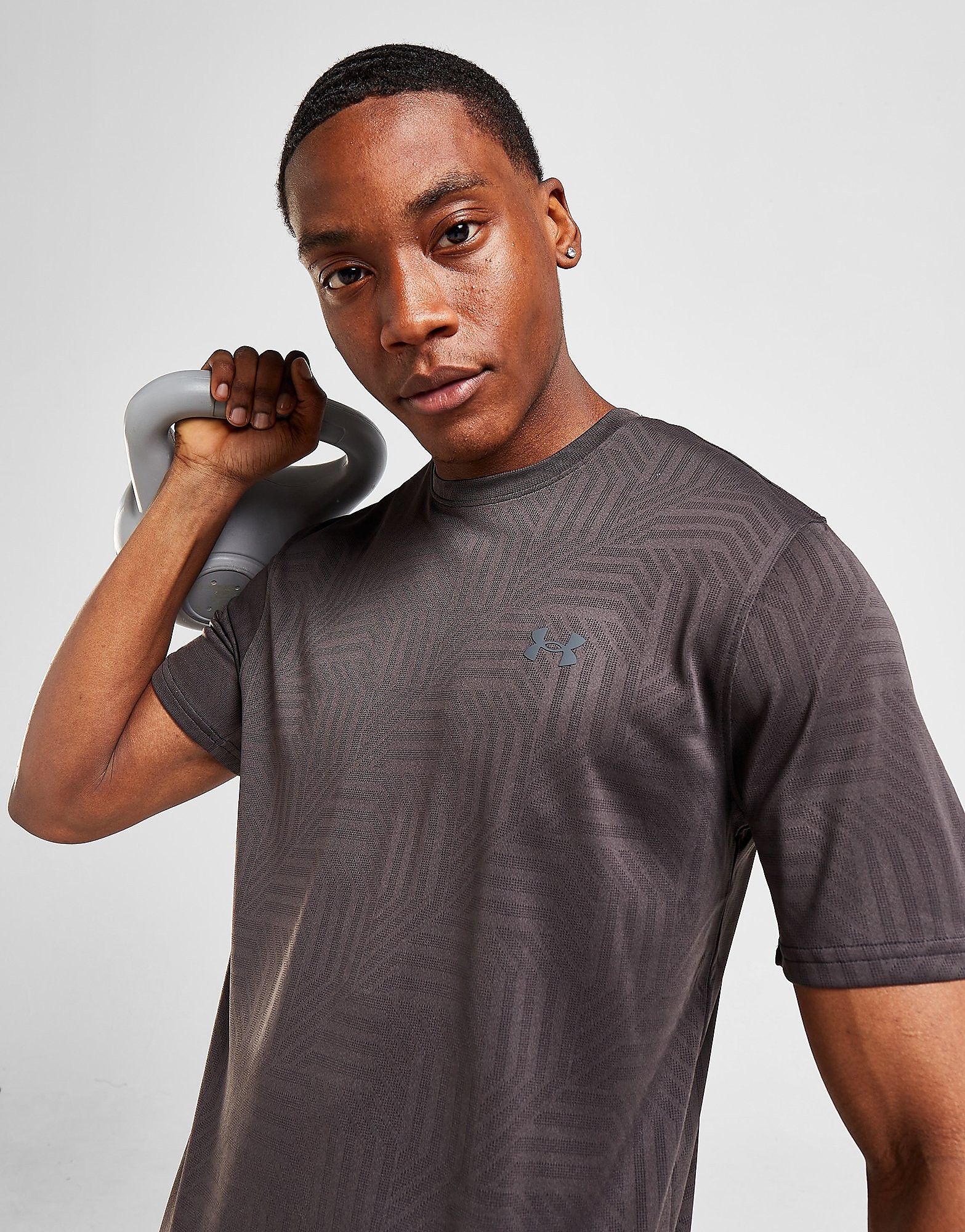 

Under Armour Jacquard T-Shirt - Black - Mens, Black