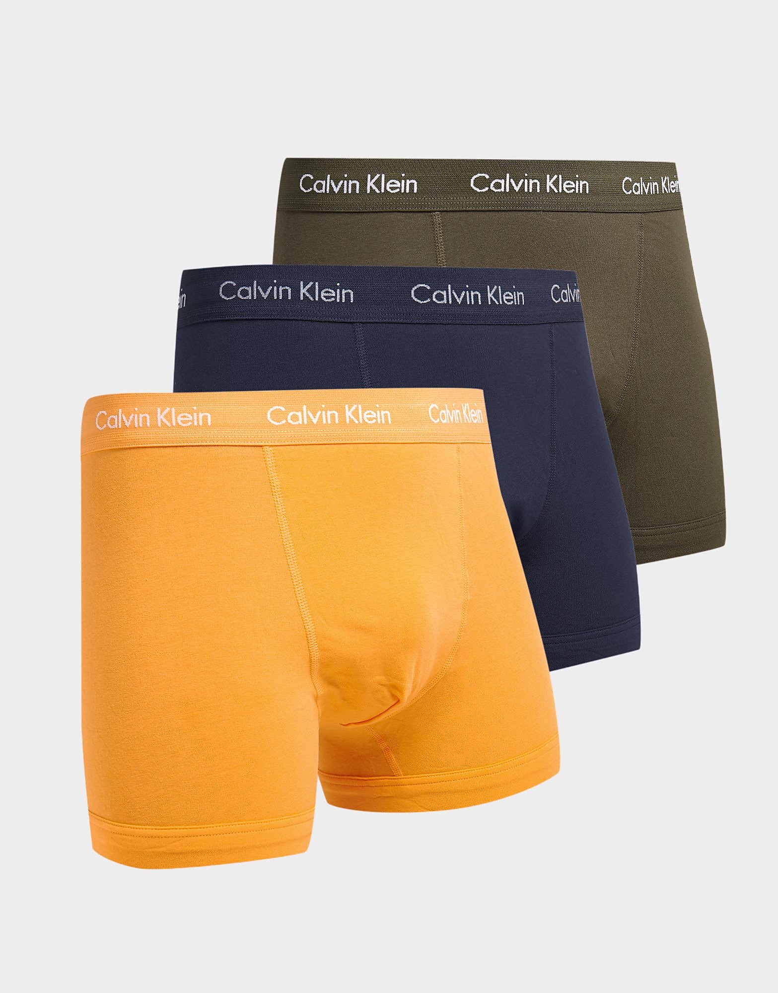 

Calvin Klein Underwear 3 Pack Trunks - Multi/ORG/BLU/GRN - Mens, Multi/ORG/BLU/GRN