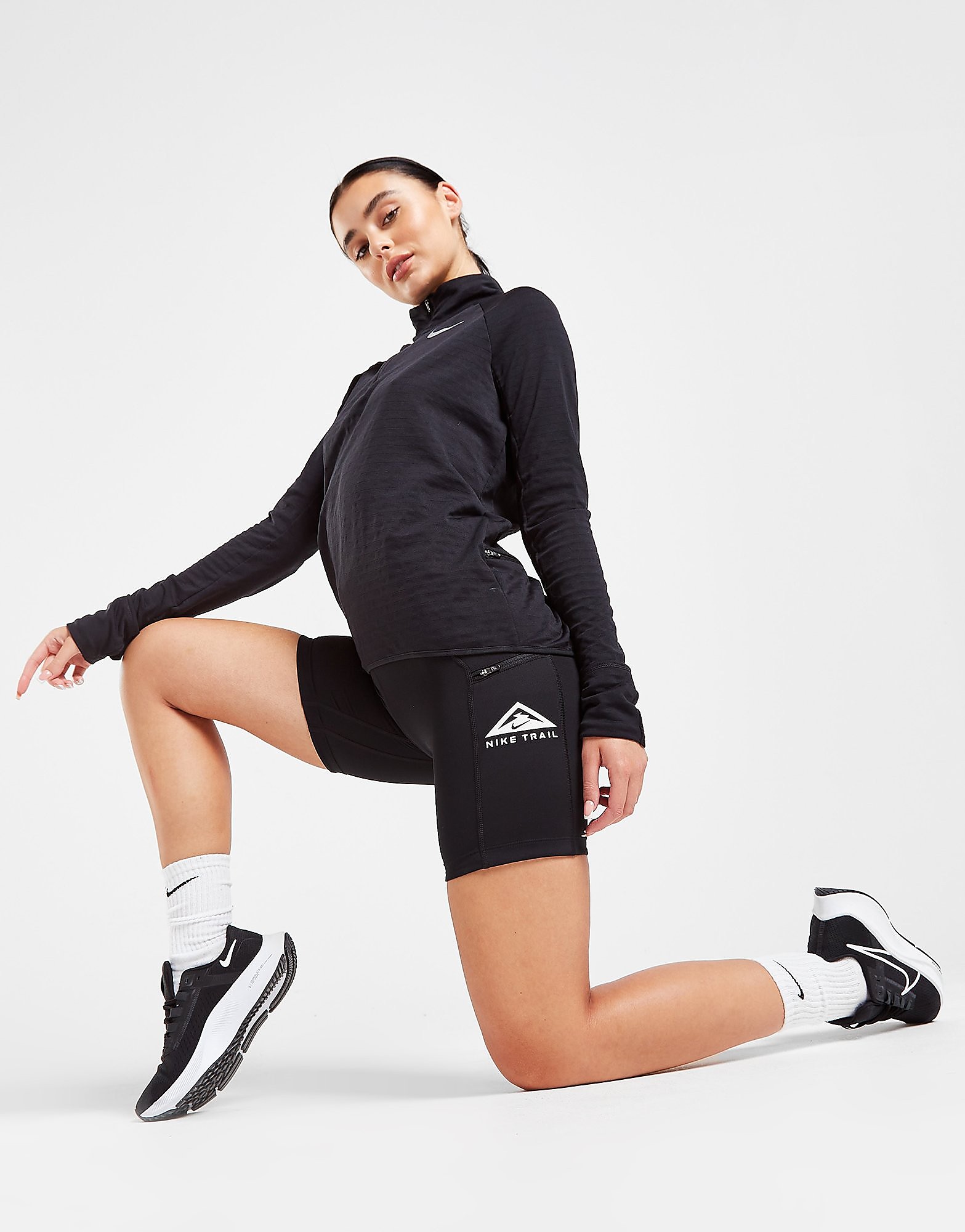 

Nike Running Trail Shorts - Black/Black/Black/White - Womens, Black/Black/Black/White
