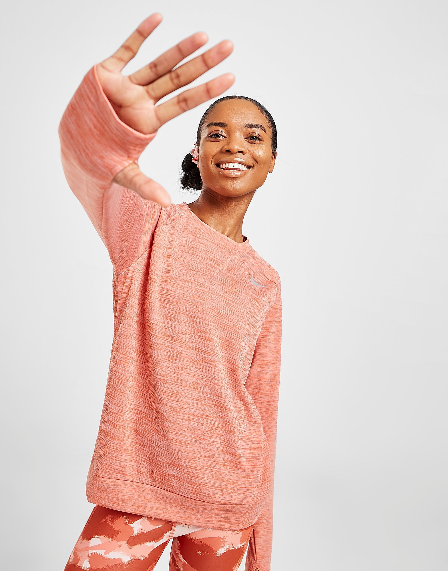 

Nike Running Pacer Crew Top - Orange - Womens, Orange
