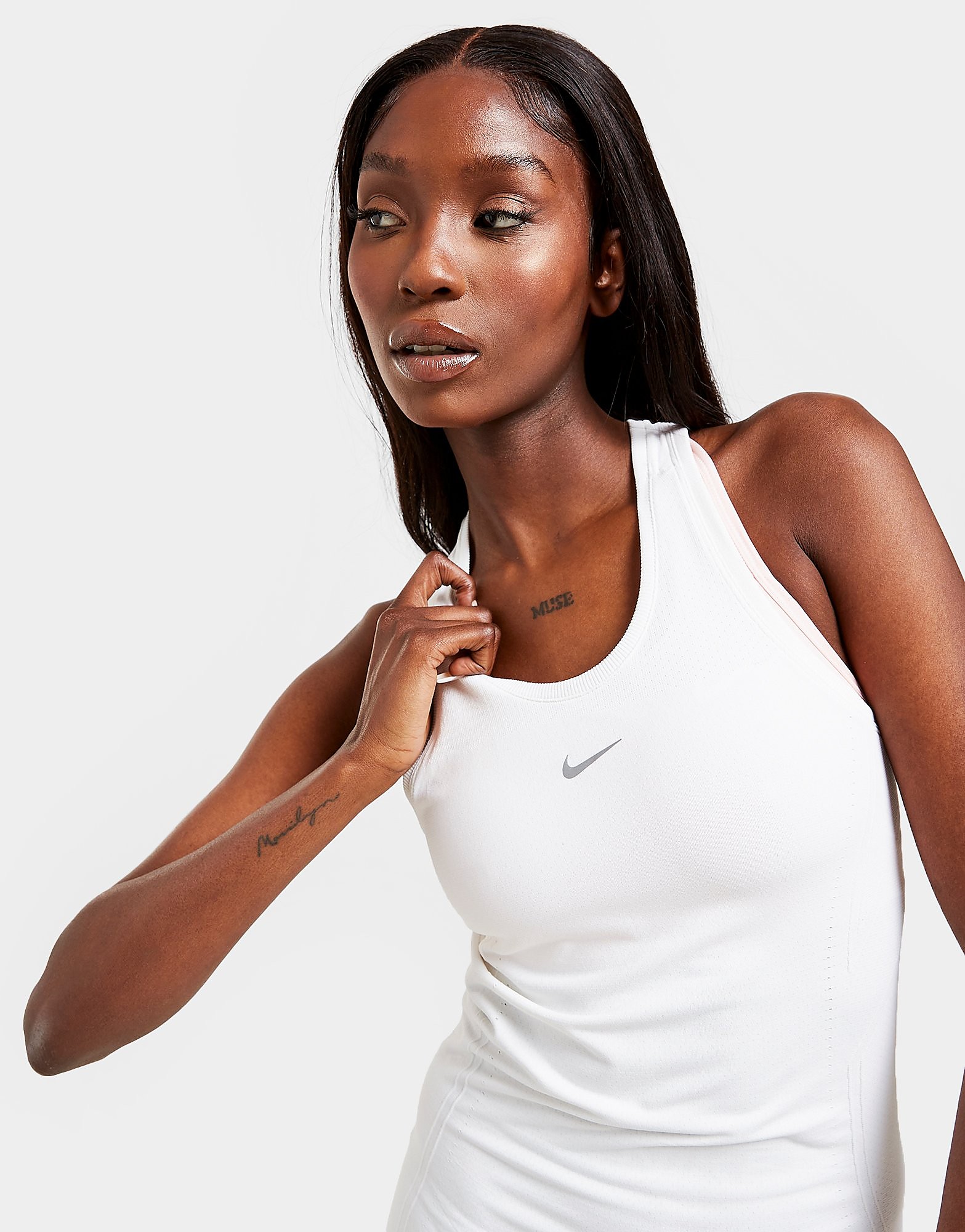 

Nike Training One Seamless Tank Top - White - Womens, White